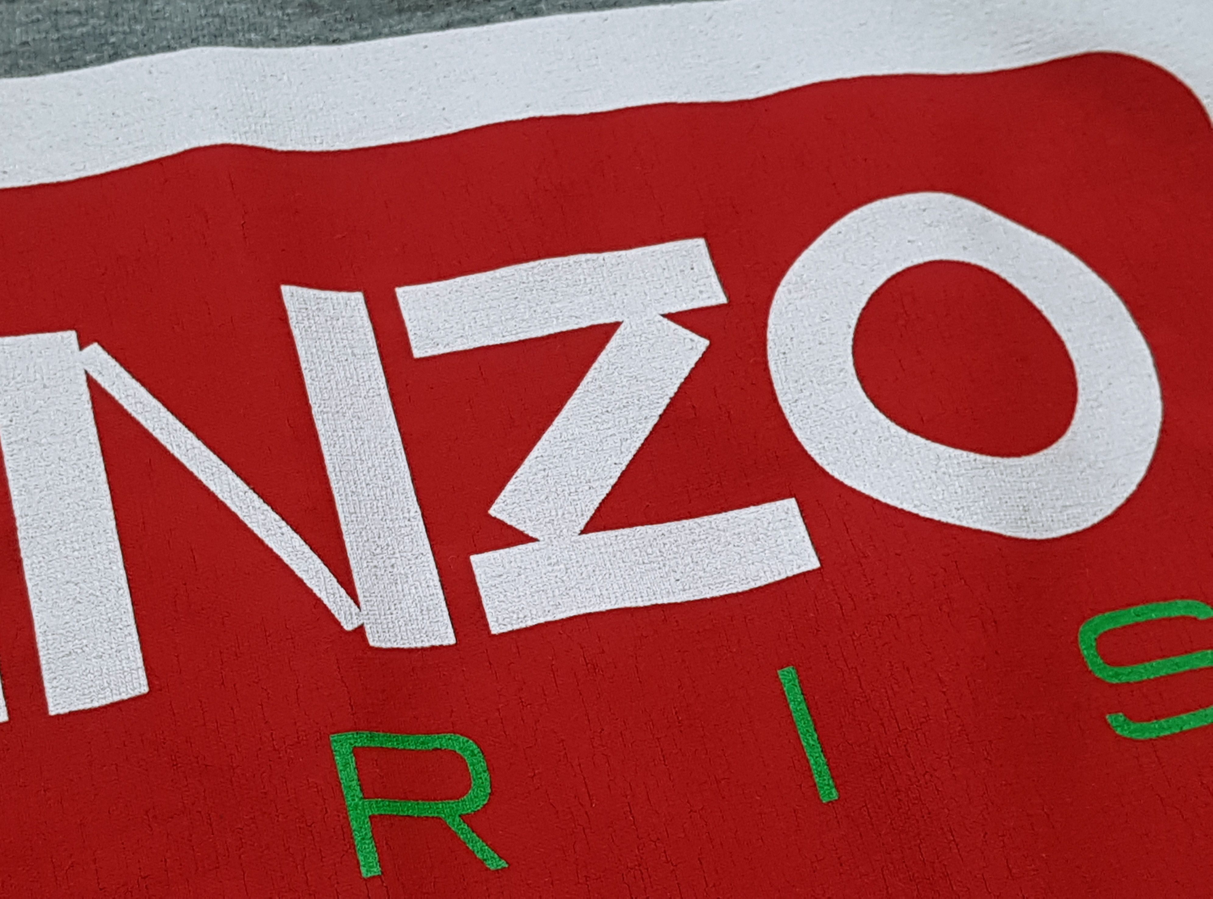 Kenzo Kenzo Paris Men's Grey Cotton T-Shirt Tee Big Logo sz L Size US L / EU 52-54 / 3 - 10 Thumbnail