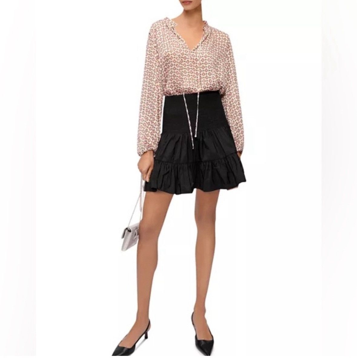 Maje Maje Jun Smocked Mini Skirt/Size 4 Size 27" / US 4 / IT 40 - 1 Thumbnail