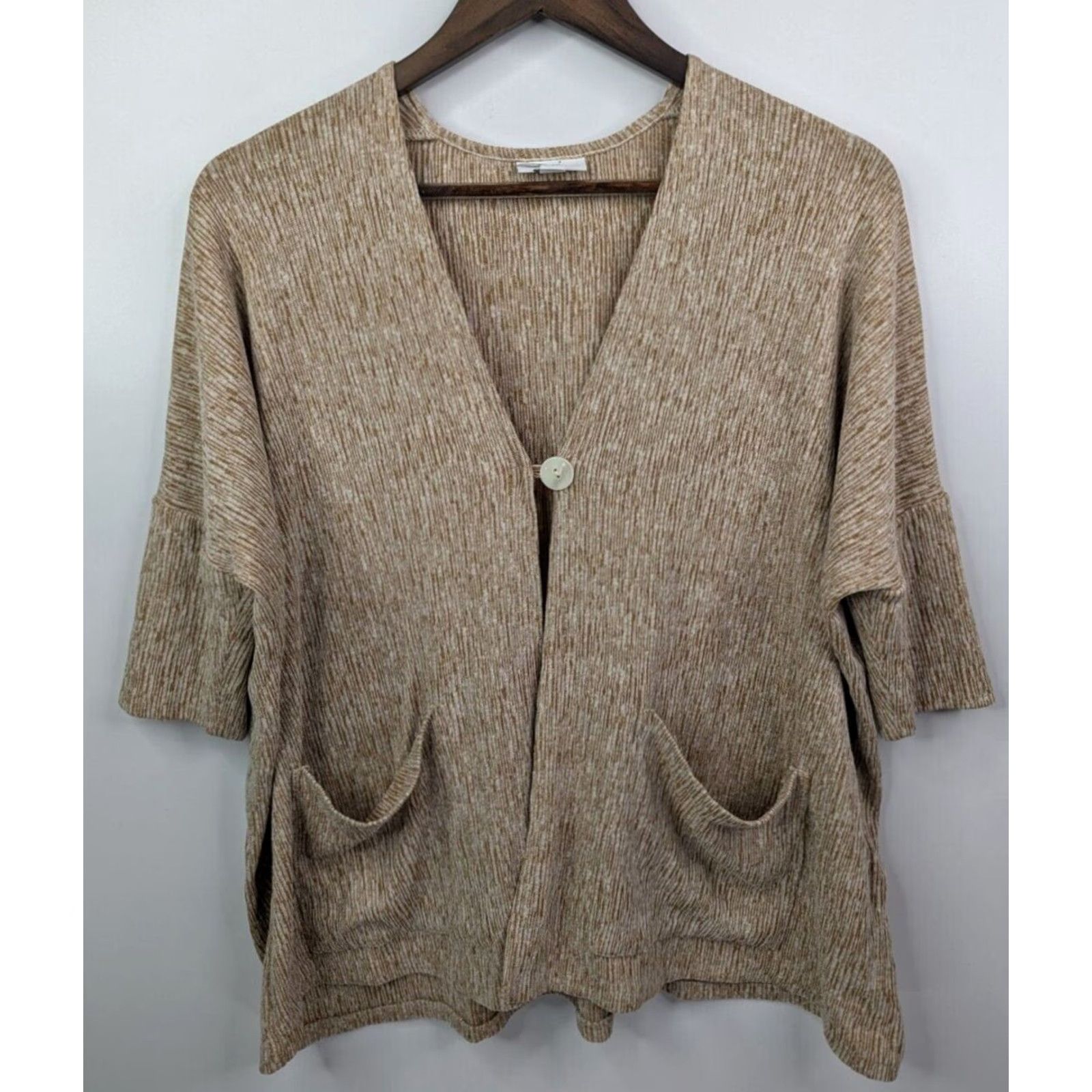 J. Jill VINTAGE? Pure J Jill Linen Cardigan Small Oversized One Button Dolman Sleeve Lagenlook Size S / US 4 / IT 40 - 2 Thumbnail