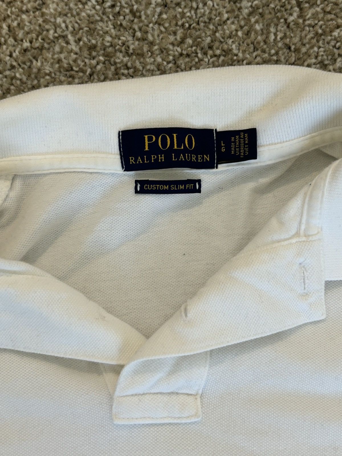 Designer × Polo Ralph Lauren × U.S. Polo Assn. White Ralph Lauren Polo Size US L / EU 52-54 / 3 - 3 Thumbnail