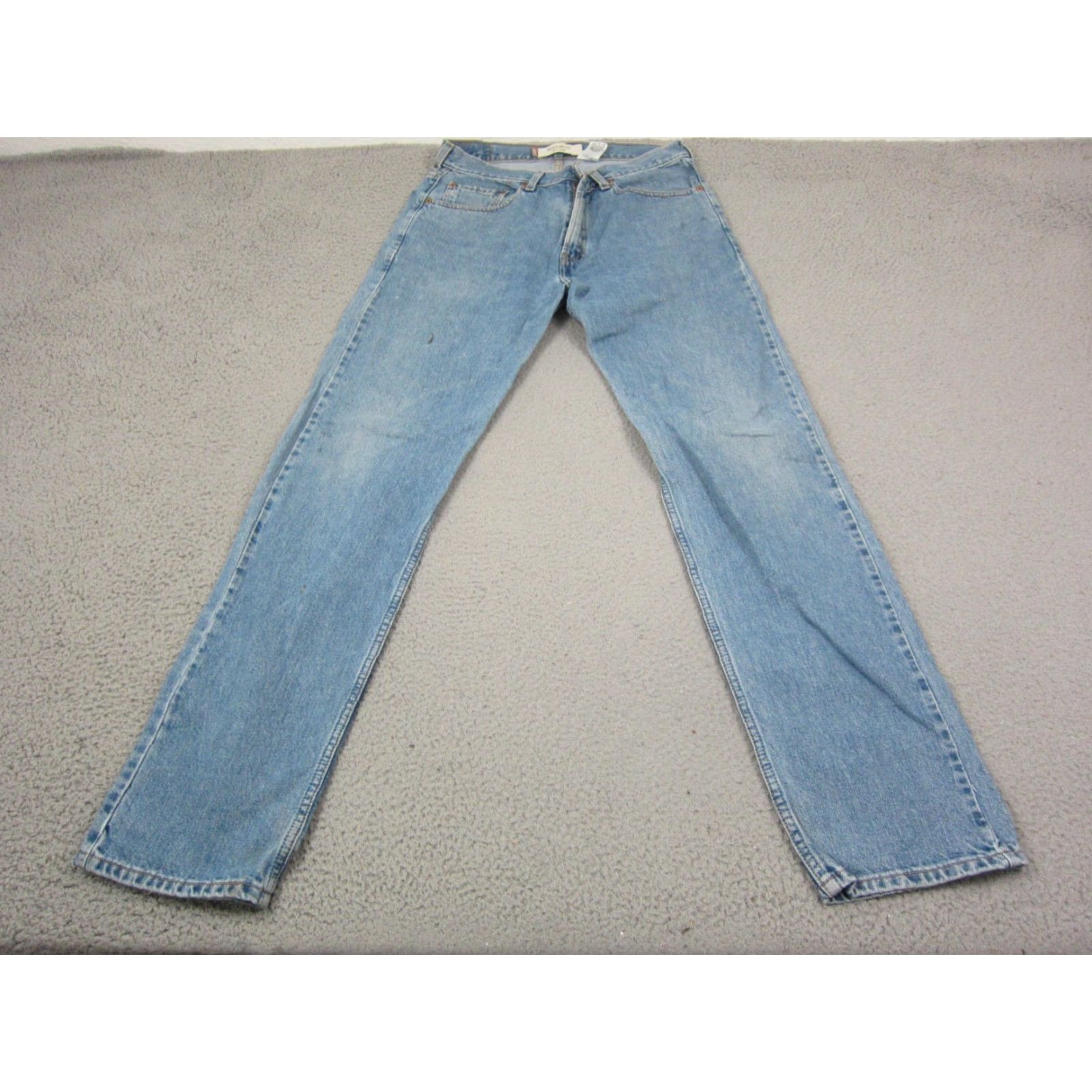 Levi's VINTAGE Levi's Jeans 505 Regular Blue 33x34 Mens Straight Denim 5-Pocket Zipper Button Logo Y2K Size US 33 - 5 Thumbnail