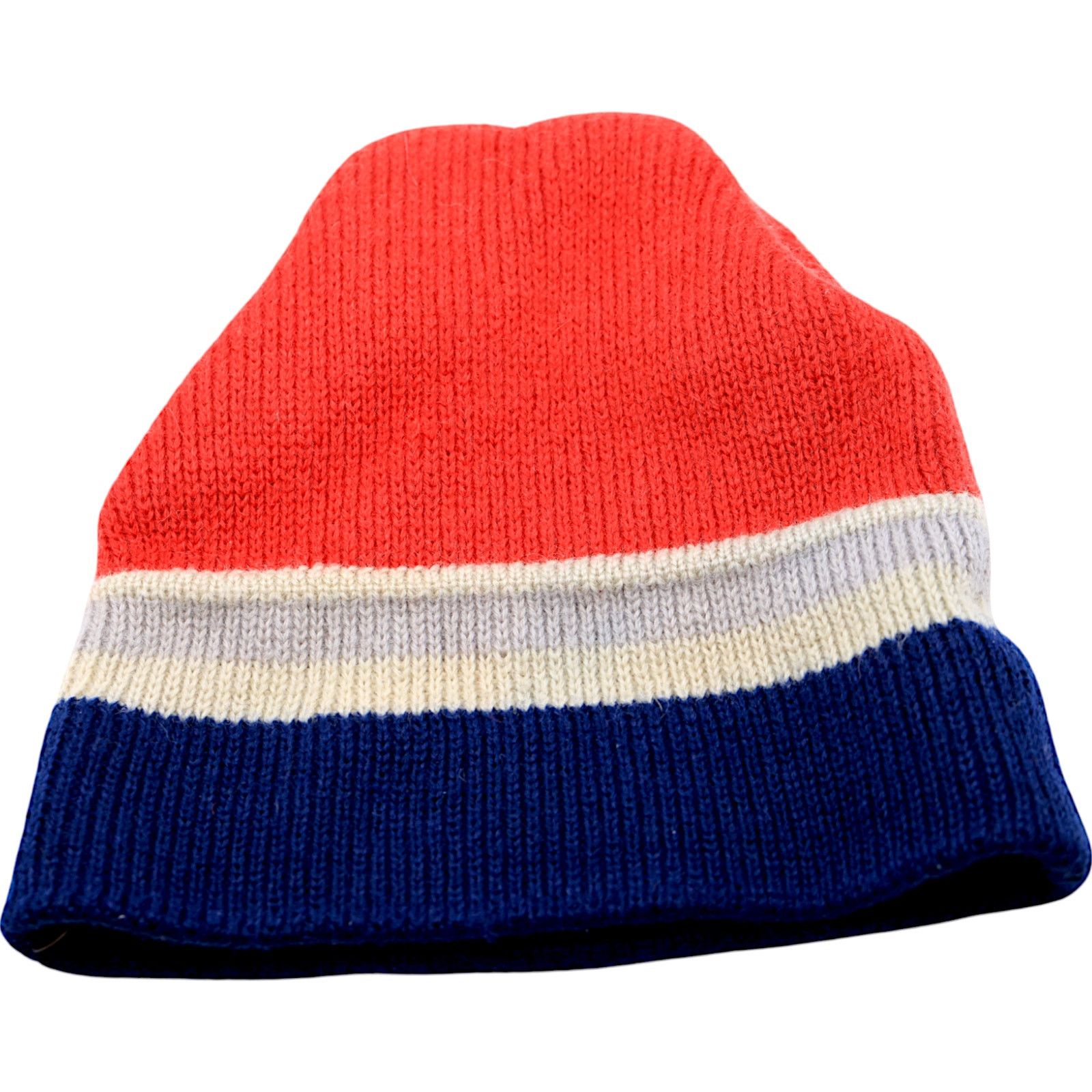Other Hahnenkamm Ski Hat Winter Beanie Vintage 1980s Red Blue Gray Size ONE SIZE - 1 Thumbnail