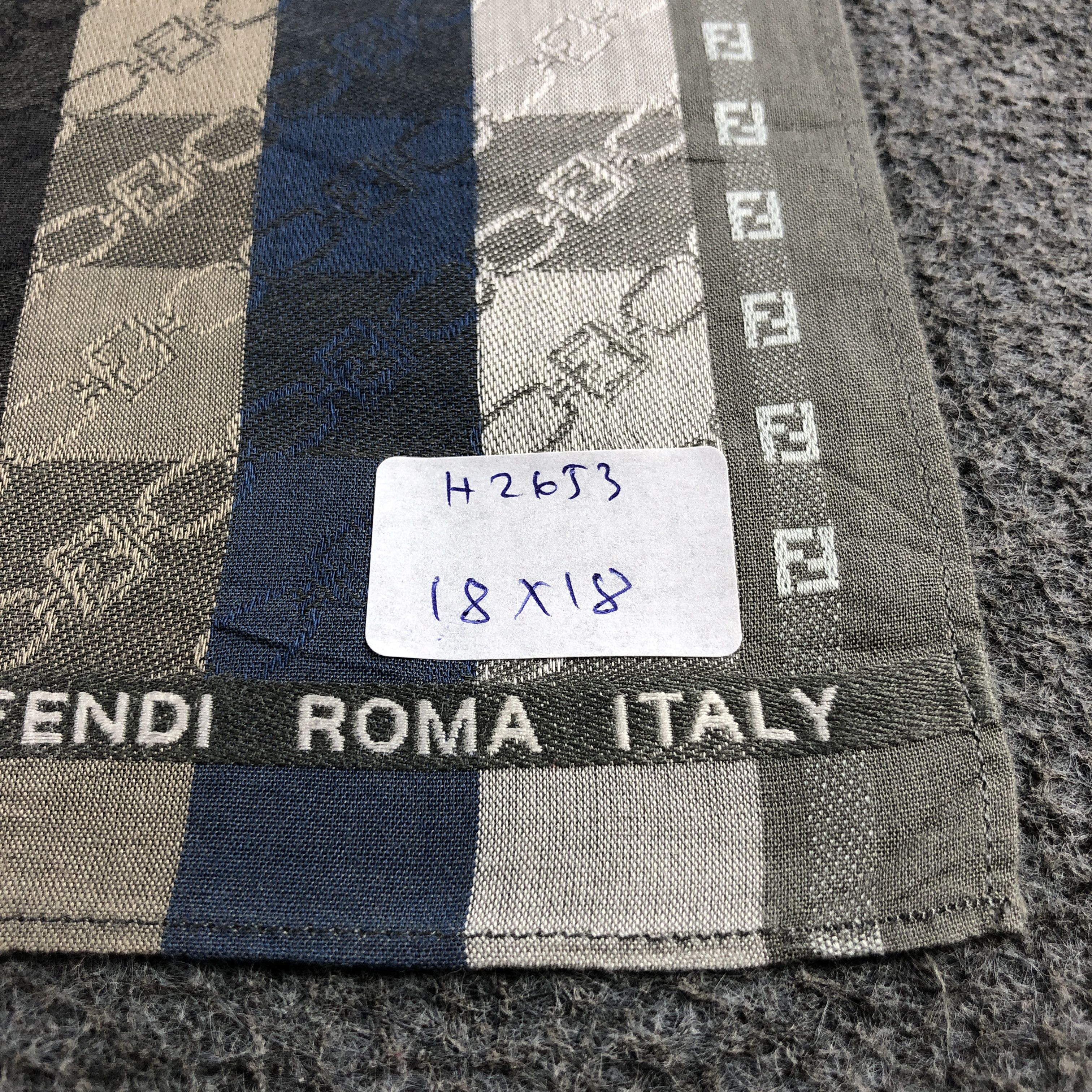 Vintage Fendi Monogram FF Handkerchief Neckerchief Bandana H2653 Size ONE SIZE - 5 Thumbnail