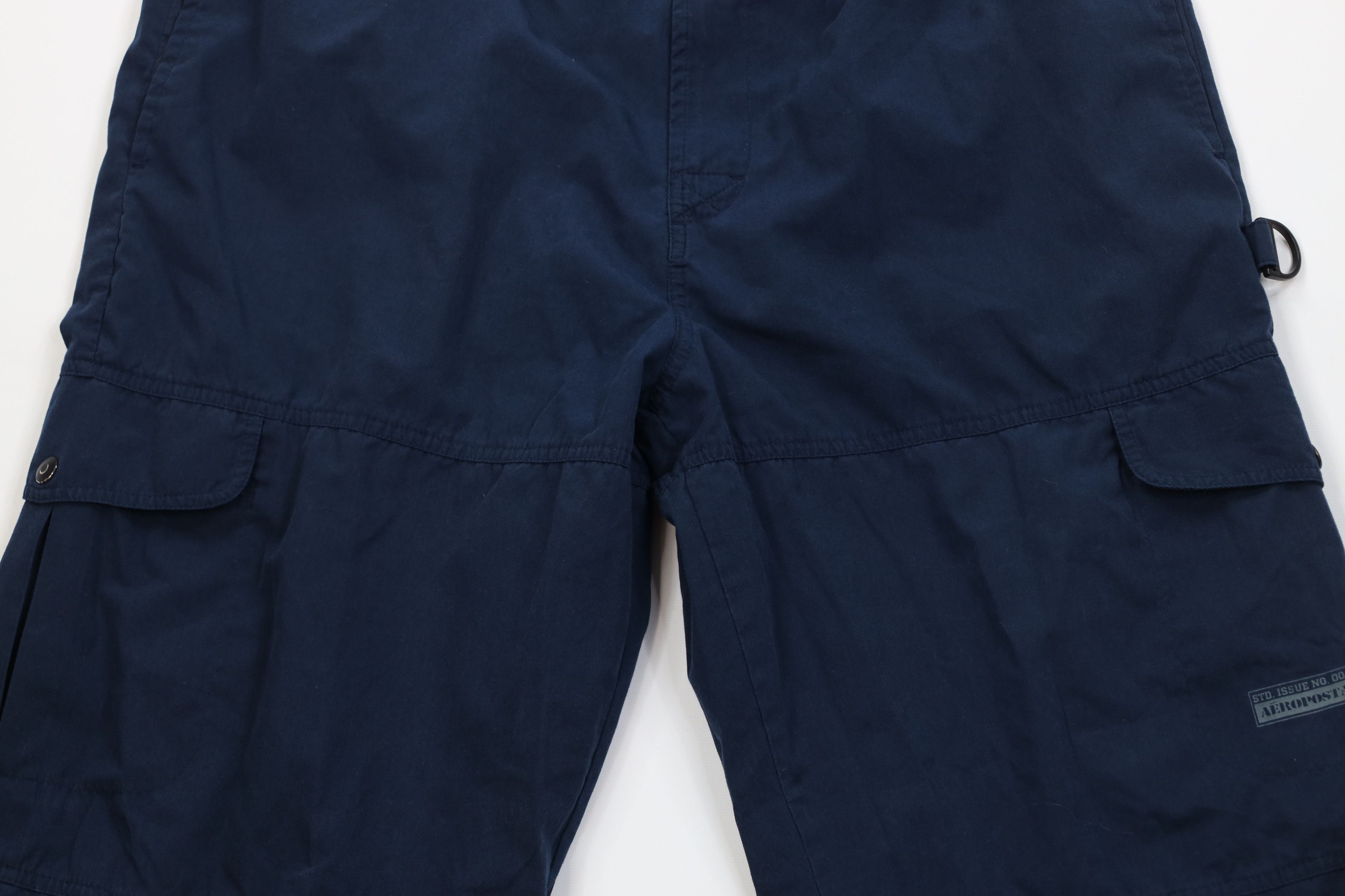 Aeropostale Vintage 90s Y2K Aeropostale Wide Leg Cargo Pants Navy Blue Size US 36 / EU 52 - 3 Thumbnail