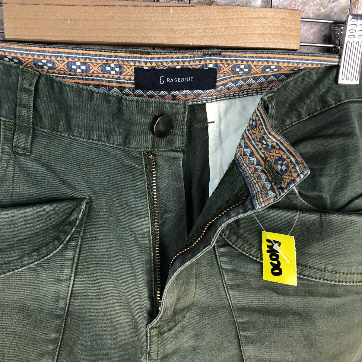 Japanese Brand Rage Blue Green Cargo Multipocket Pants #A1020 Size US 29 - 12 Thumbnail