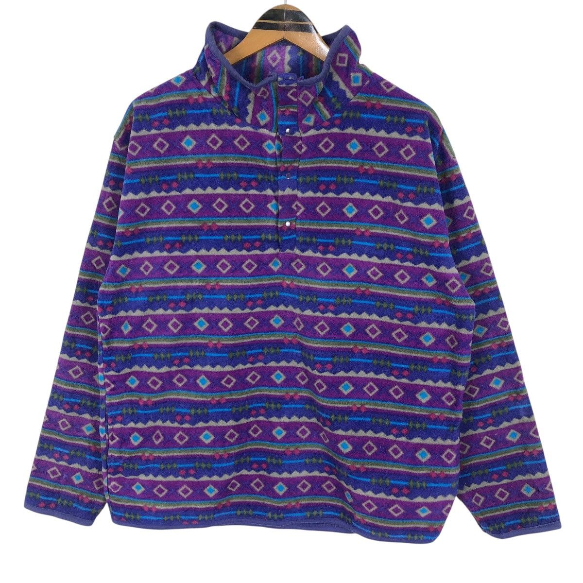 L.L. Bean Vintage Montauk Mock Neck Fleece Sweater Size US L / EU 52-54 / 3 - 1 Thumbnail