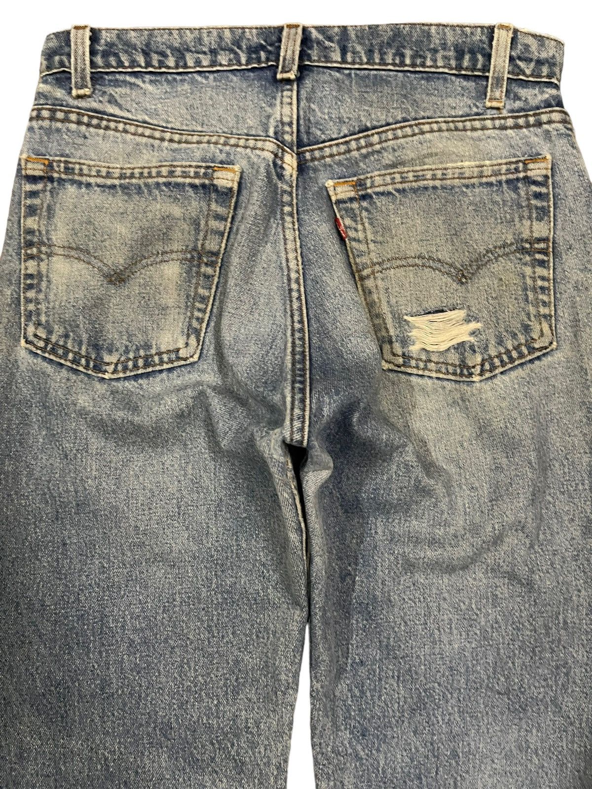 Levi's Vintage Levis 501 Blue Wash Destroyer Distressed Jeans Size US 30 / EU 46 - 4 Thumbnail