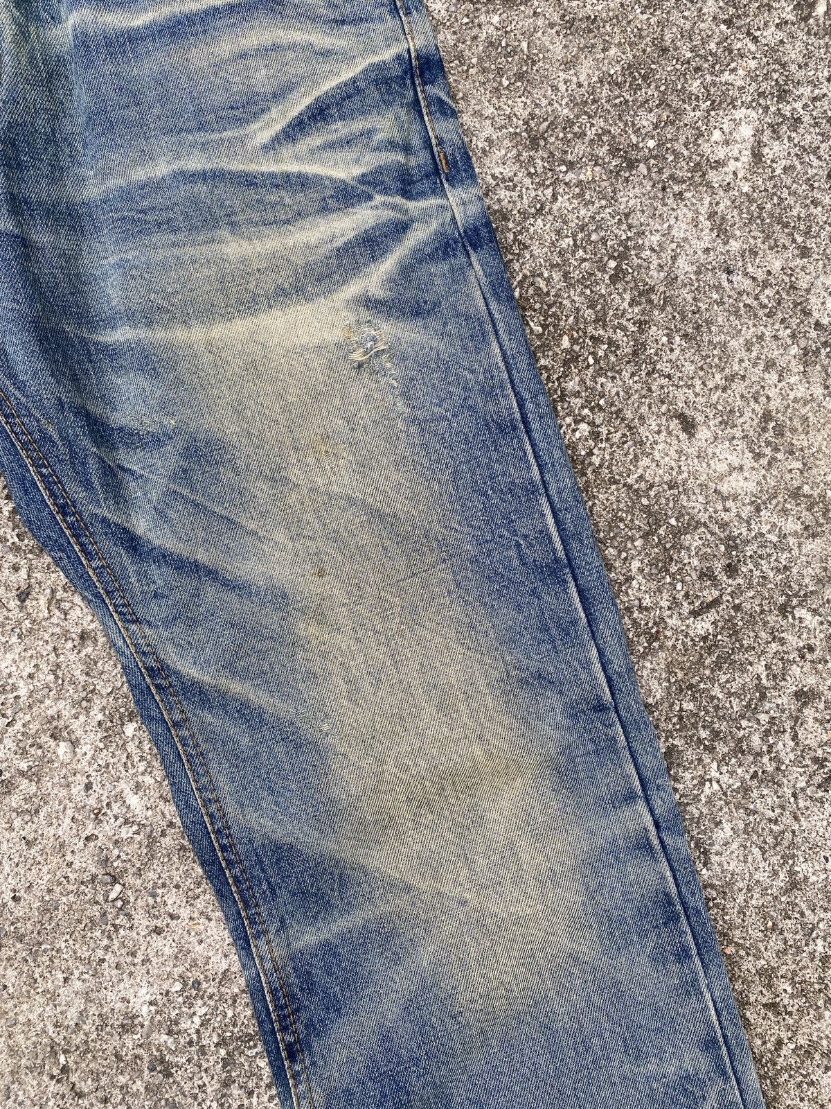Japanese Brand 2000s - Wash & Wash Rusty Distressed Claws Mark Jeans Size US 32 / EU 48 - 9 Thumbnail