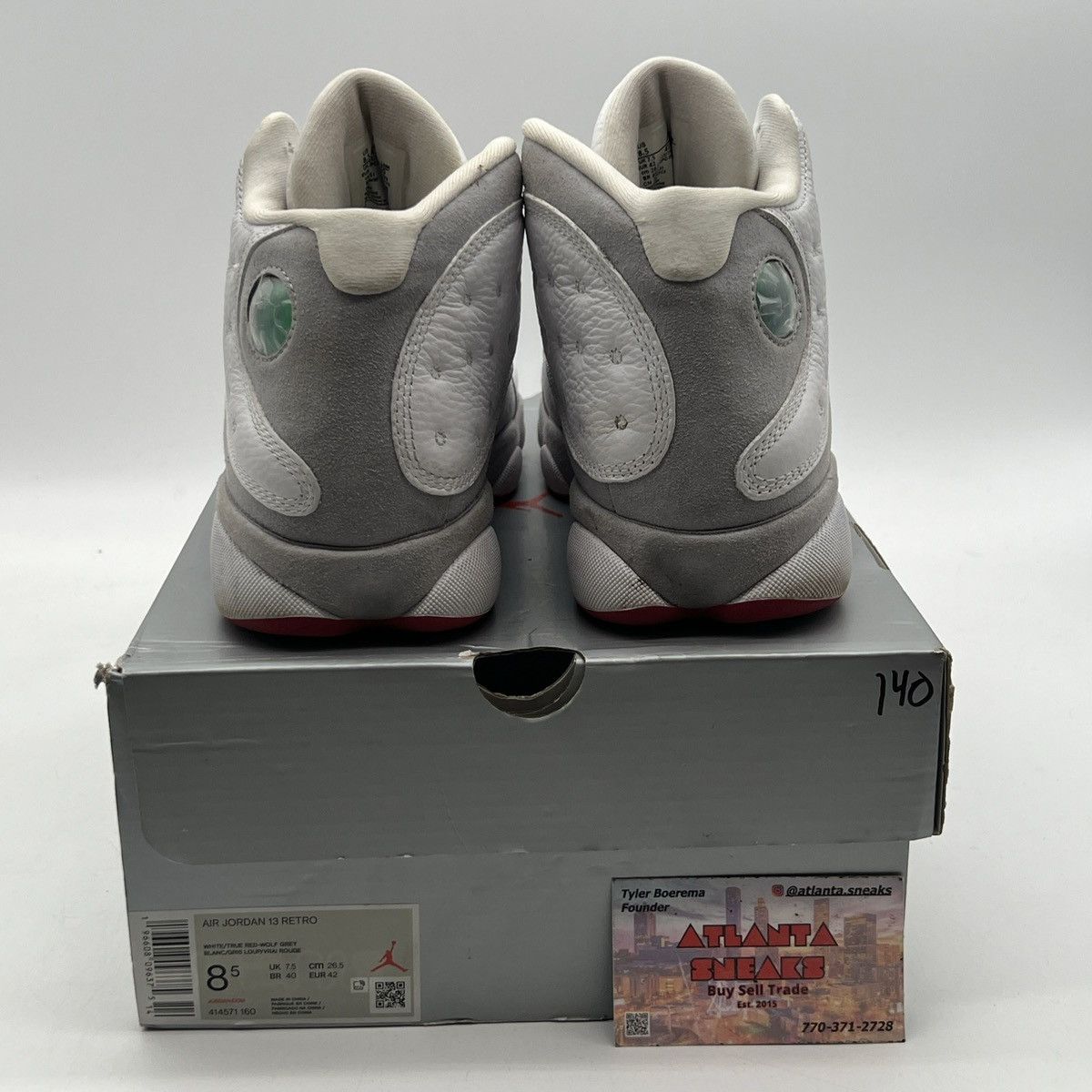 Jordan Brand Air Jordan 13 white wolf grey Size US 8.5 / EU 41-42 - 3 Thumbnail