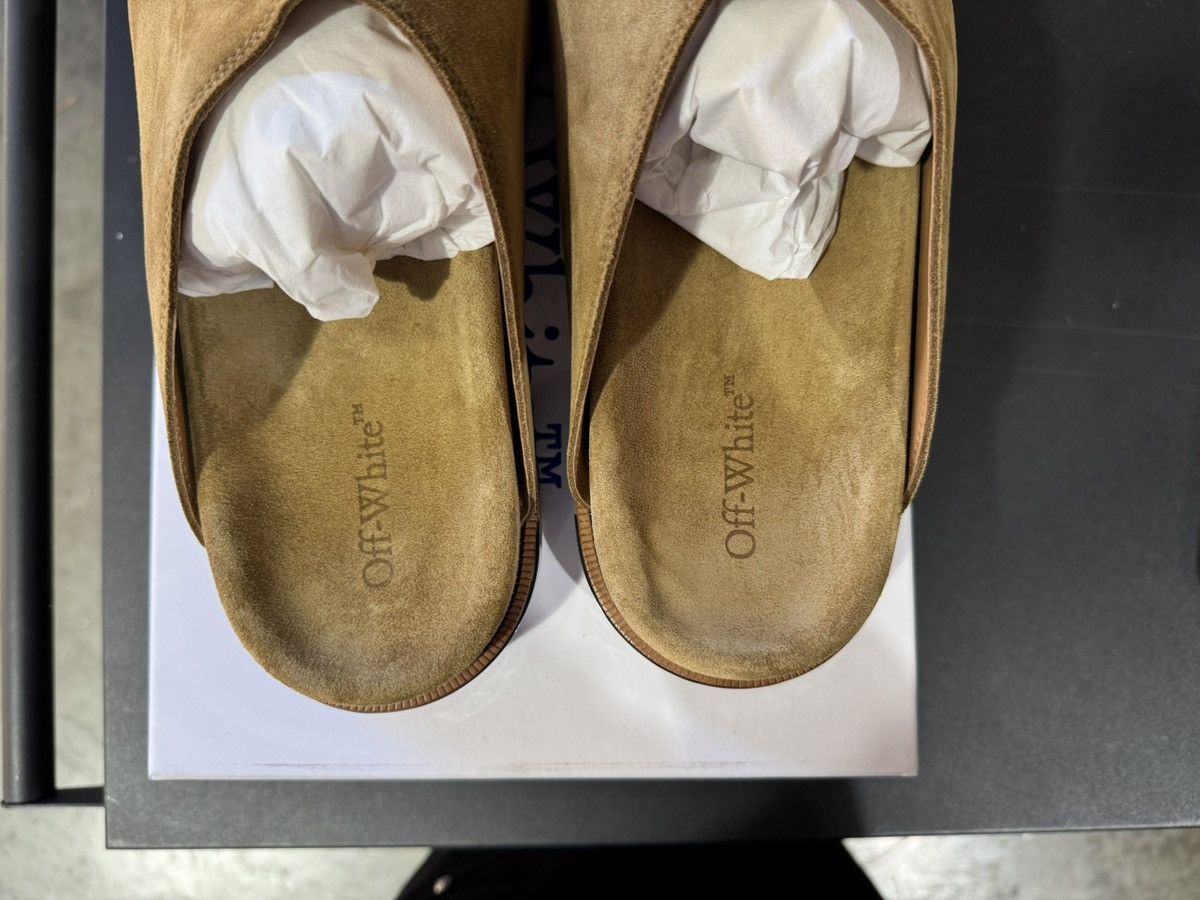 Off-White Off White Metal Logo Suede Clogs Size US 12 / EU 45 - 3 Thumbnail