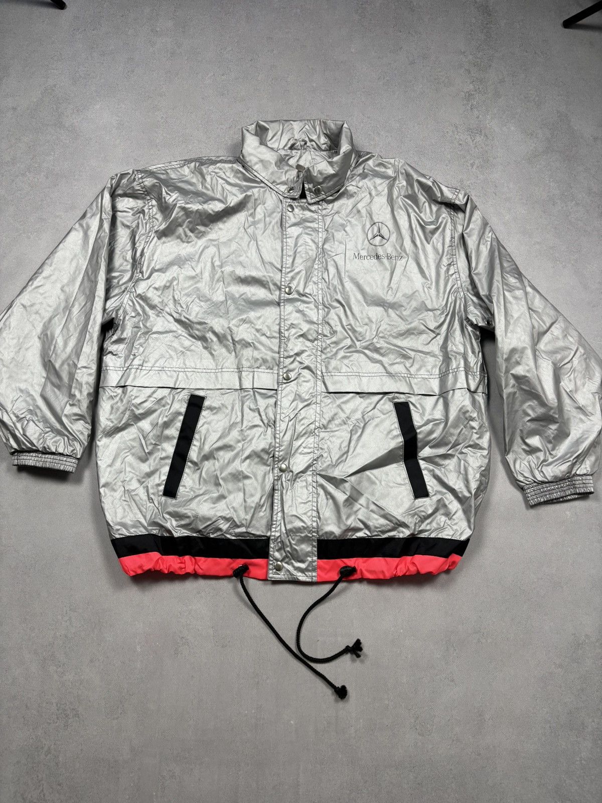 Mercedes-Benz Mercedes Benz Silver Jacket Vintage Racing Windbreaker 90s Size US XL / EU 56 / 4 - 3 Thumbnail
