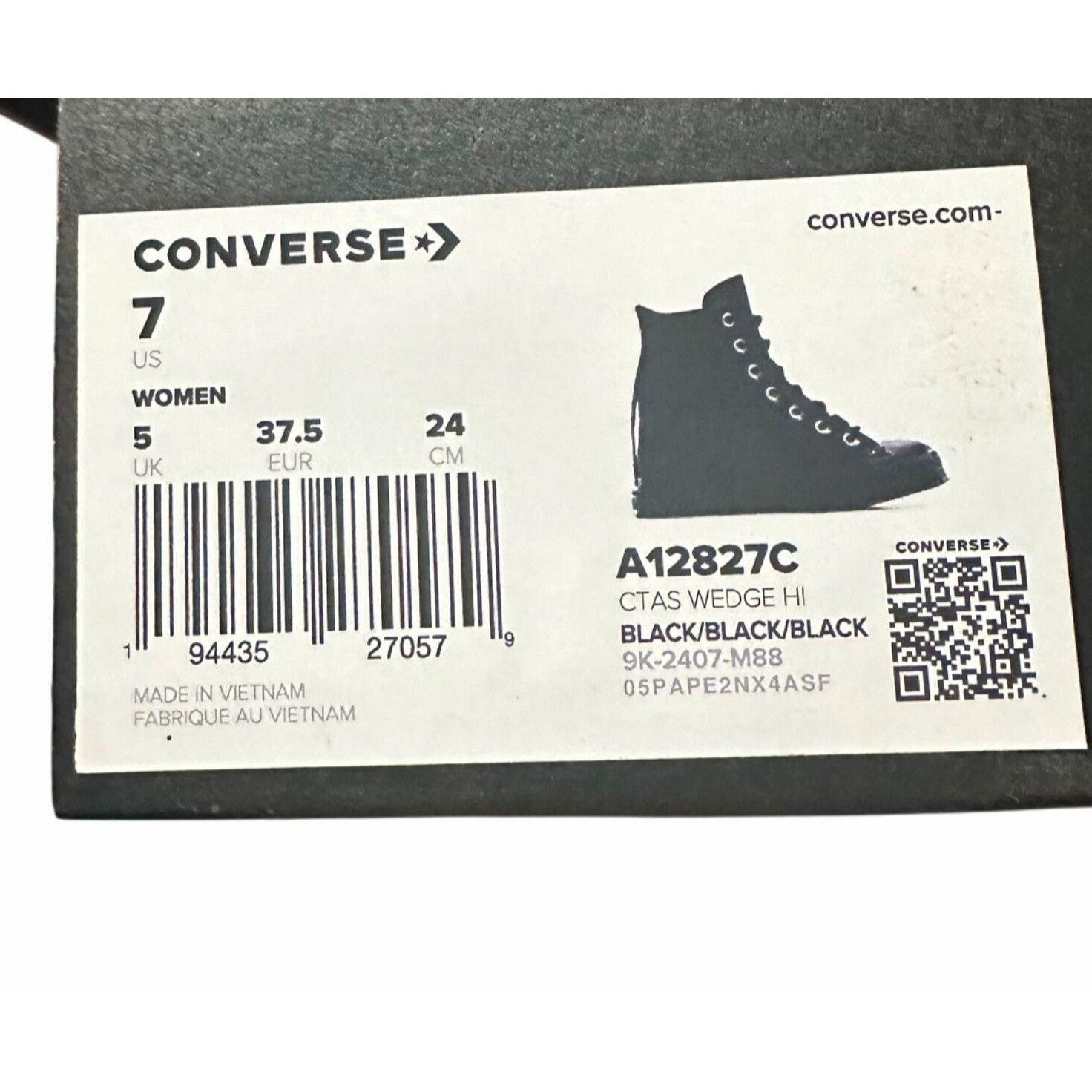 Converse ✨Converse Chuck Taylor Wedge Platform Leather Sz 7 Women's S Size US 7 / IT 37 - 8 Thumbnail