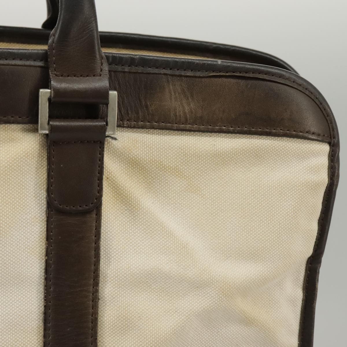 Burberry Burberry Black Label Hand Bag Canvas White Silver Size ONE SIZE - 4 Thumbnail