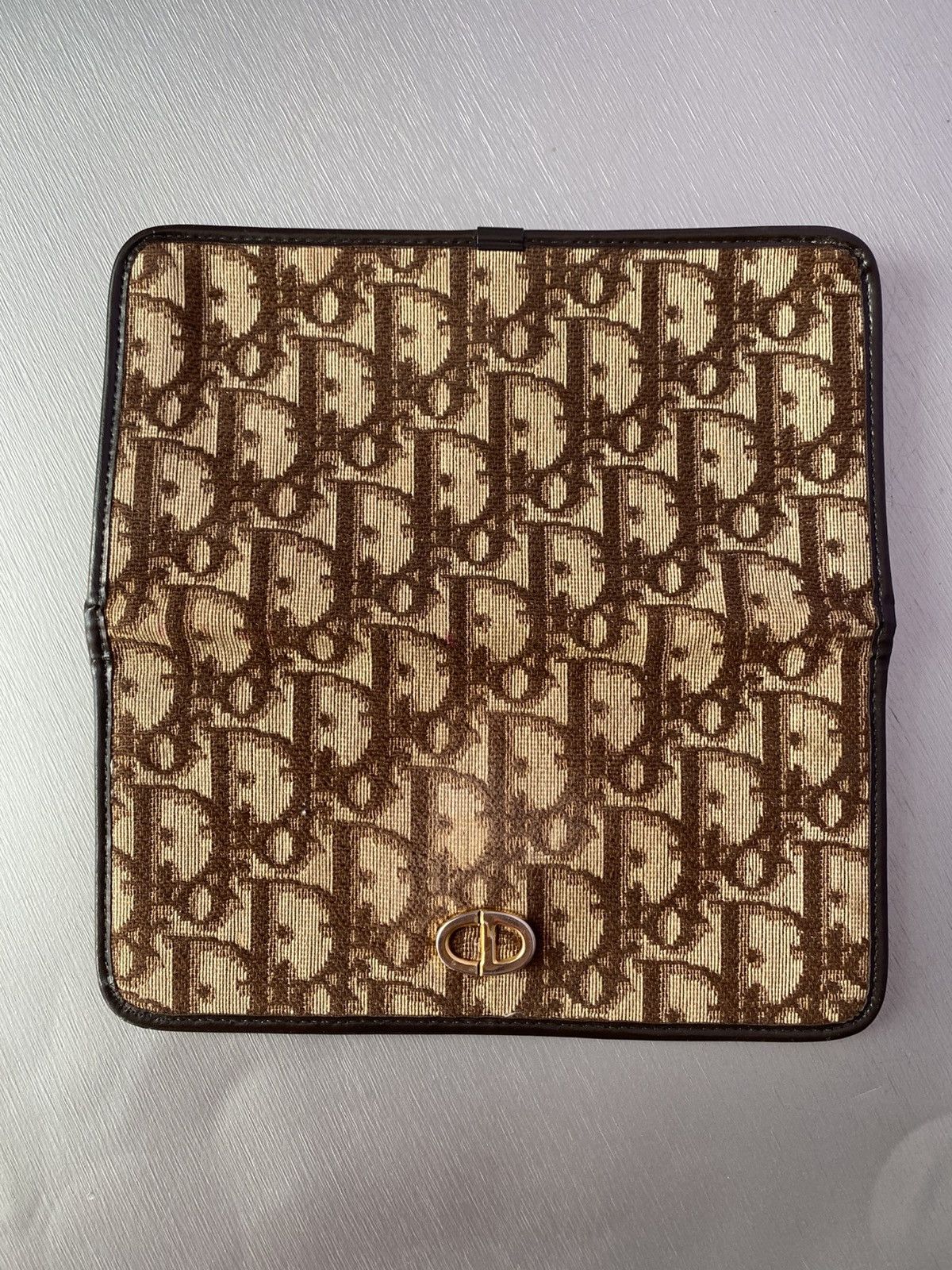 Christian Dior Trotter Canvas Leather Bi-fold Long Wallet