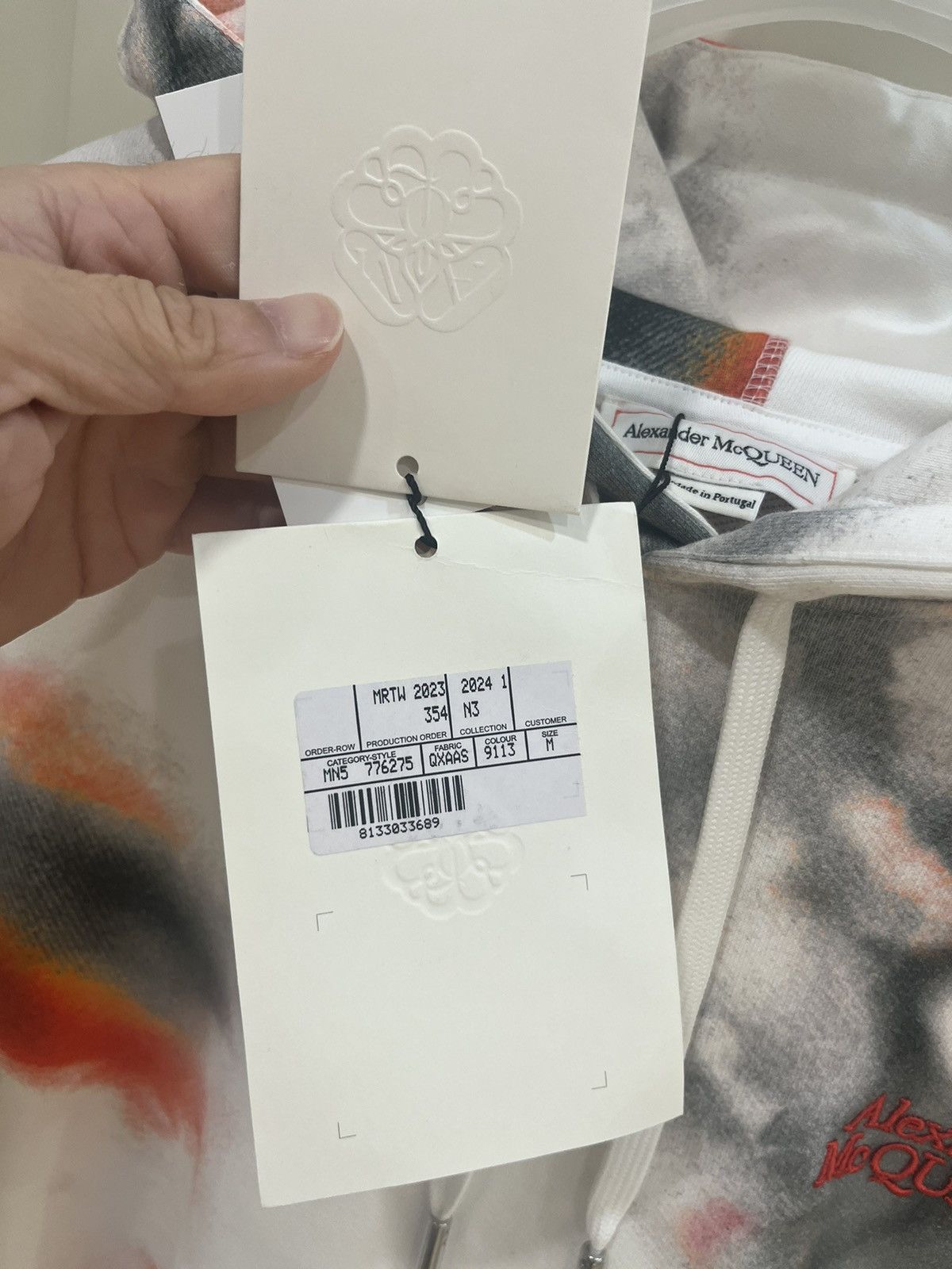 Alexander McQueen Obscured Floral hooded sweatshirt size m Size US M / EU 48-50 / 2 - 11 Thumbnail