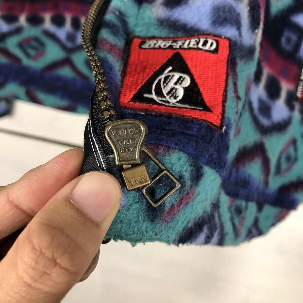 Japanese Brand 📌Vintage Navajo Fleece Half Zipper Jacket Big Field Size US L / EU 52-54 / 3 - 18 Thumbnail