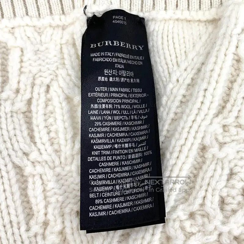 Burberry Burberry Beige Wool Cardigan for Women. Size S / US 4 / IT 40 - 6 Thumbnail