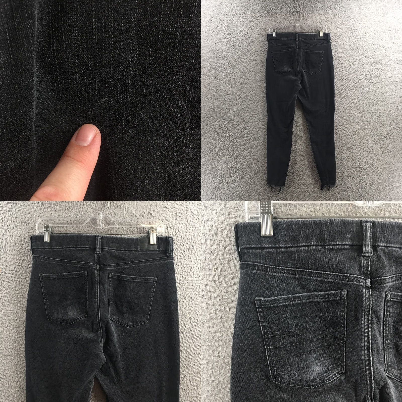 American Eagle Outfitters American Eagle Outfitters Skinny Jeans Womens 10 Black High Rise Distressed-Style 30x26 XS? Size 32" / US 10 / IT 46 - 10 Thumbnail