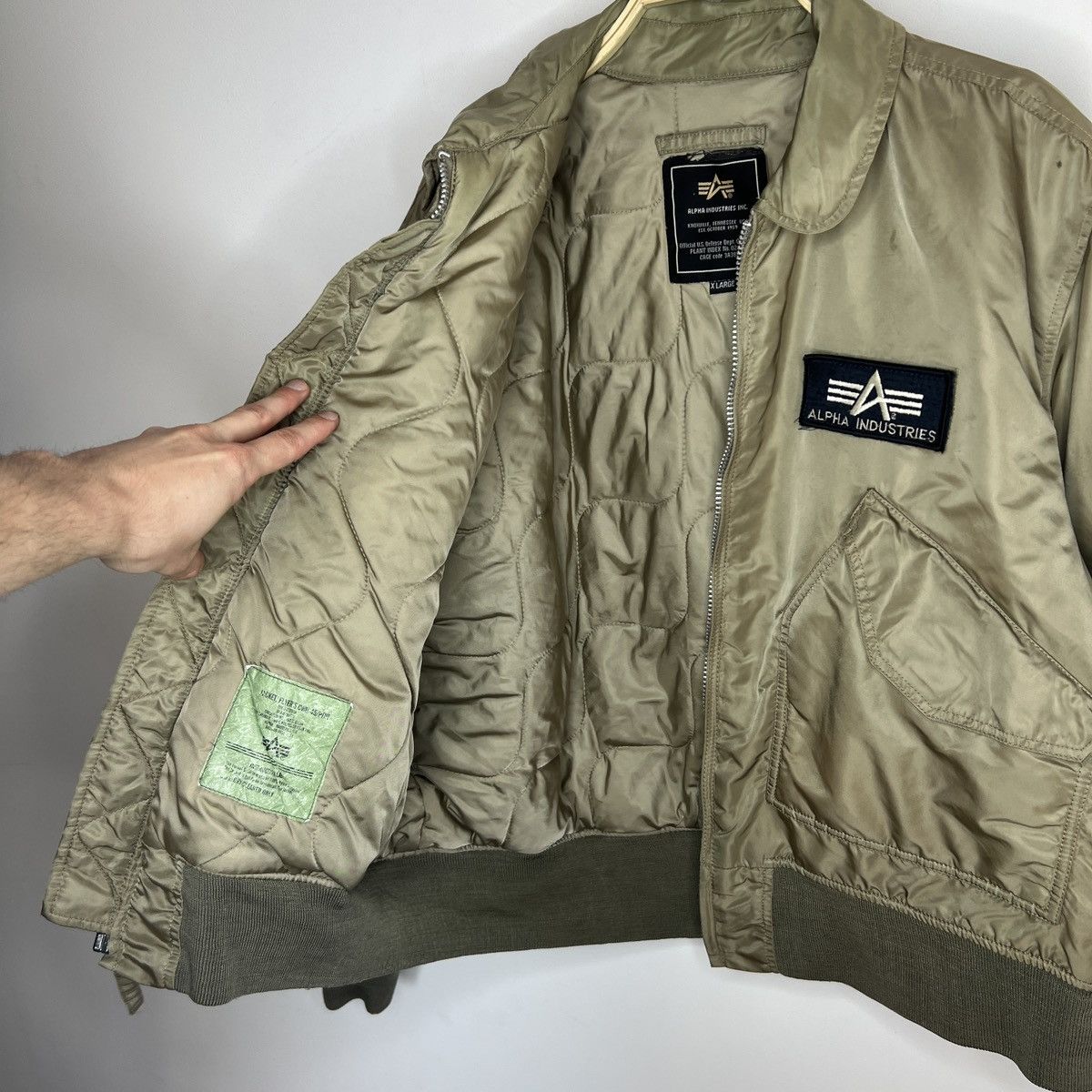 Alpha Industries Alpha Industries CWU 45 Rare Bomber Jacket Vintage Khaki Size US XL / EU 56 / 4 - 7 Thumbnail