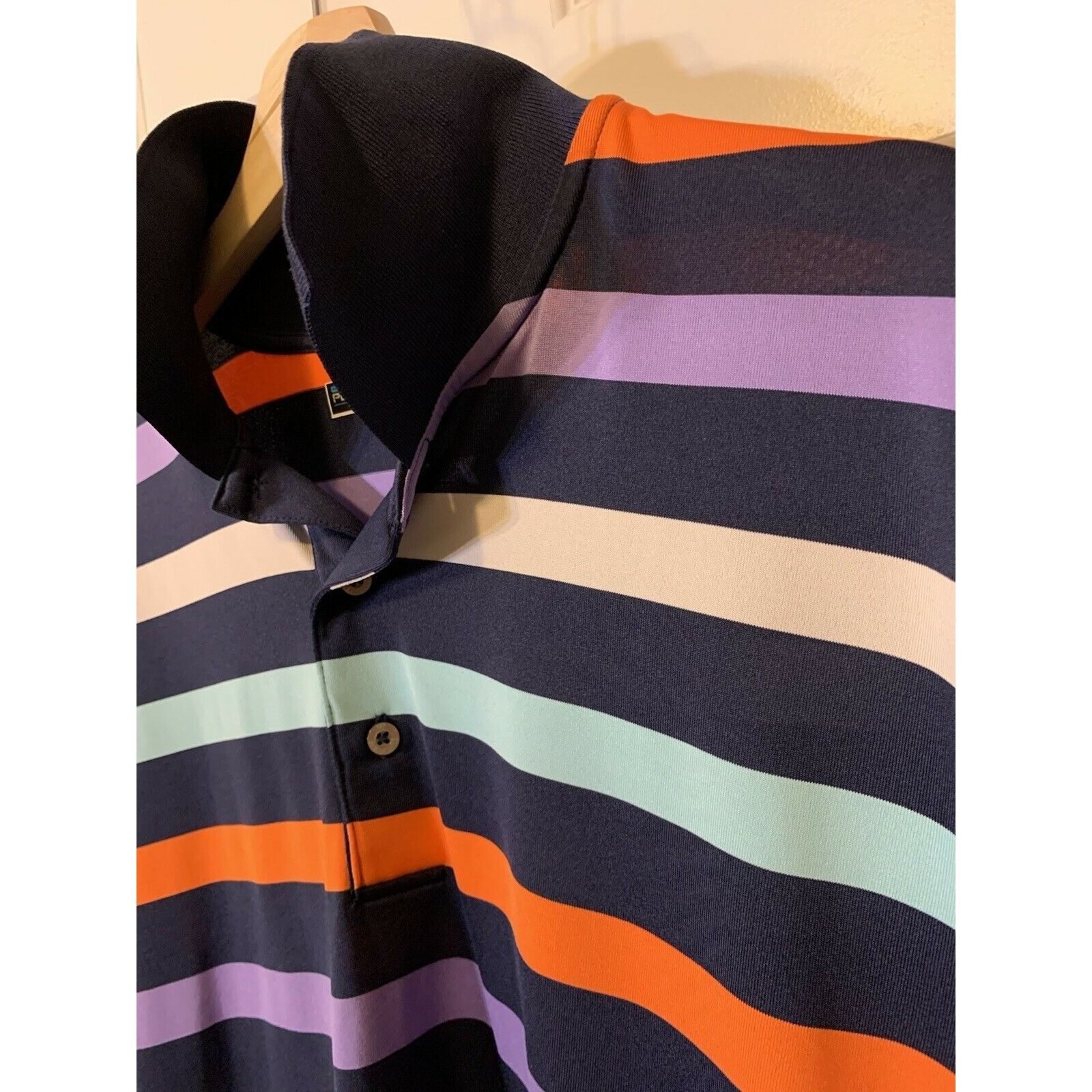 Roundtree & Yorke Roundtree & Yorke Performance polo Men’s Sz XL Striped Multi Size US XL / EU 56 / 4 - 1 Thumbnail