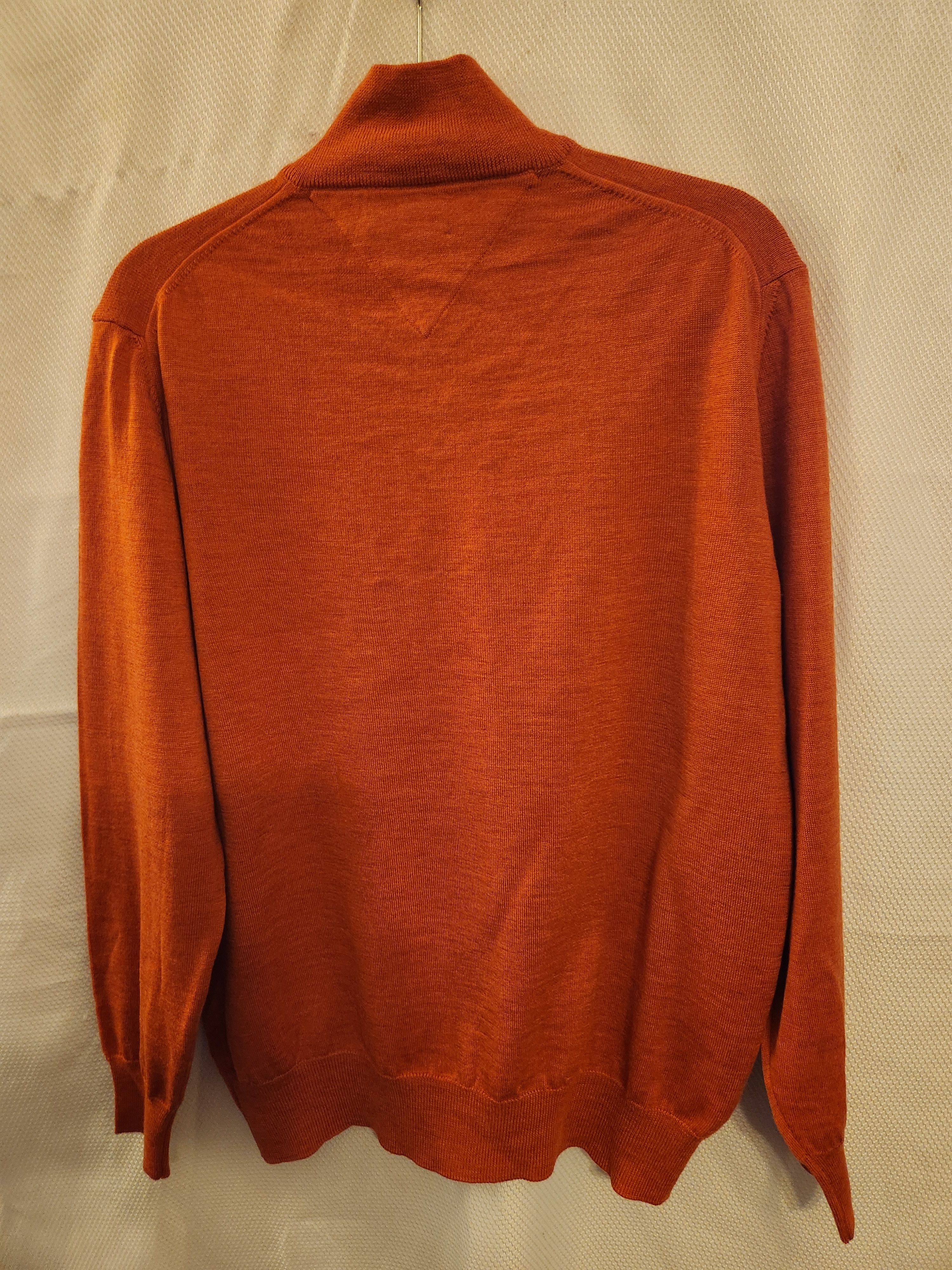 Robert Talbott Made in Italy 100% Merino Wool 1/4 Zip Pullover Sweater Size US L / EU 52-54 / 3 - 2 Thumbnail