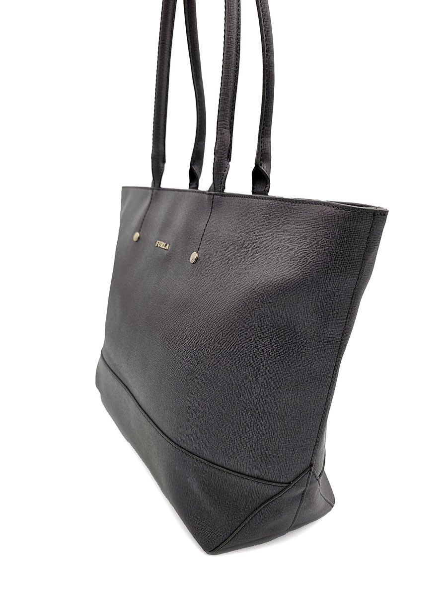 Furla Furla Melissa Gray Leather Shopper Tote Size ONE SIZE - 4 Thumbnail