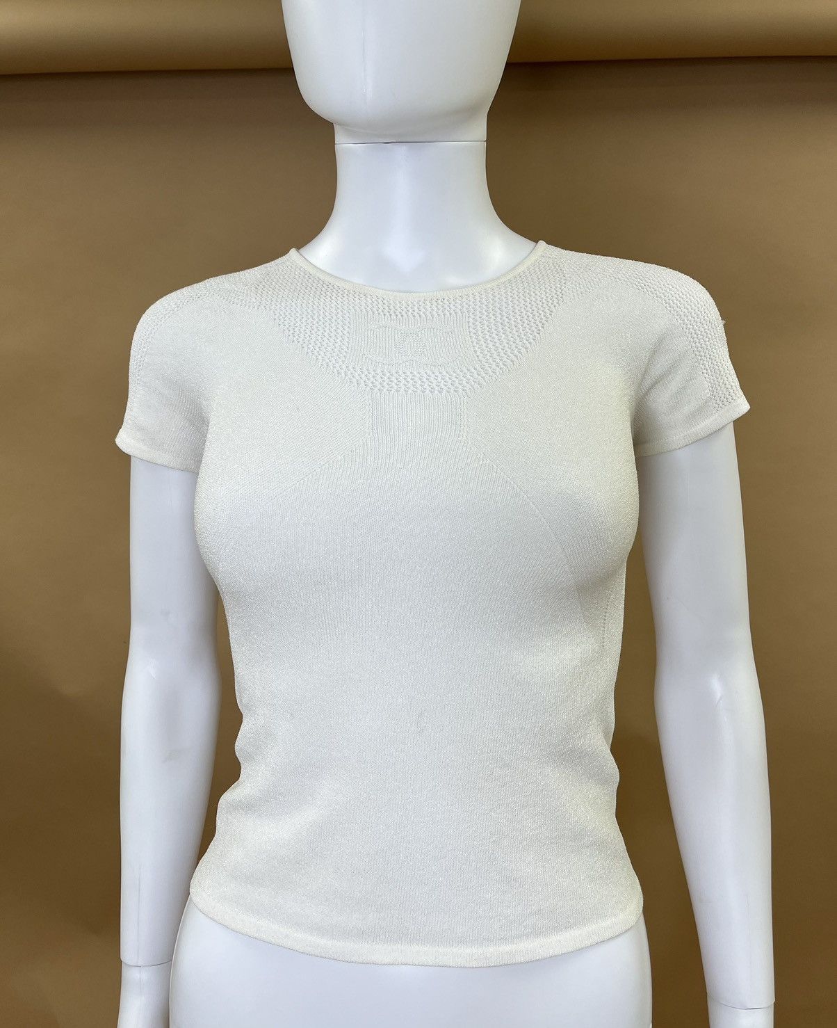 image of Chanel Top in White, Women's (Size XS)