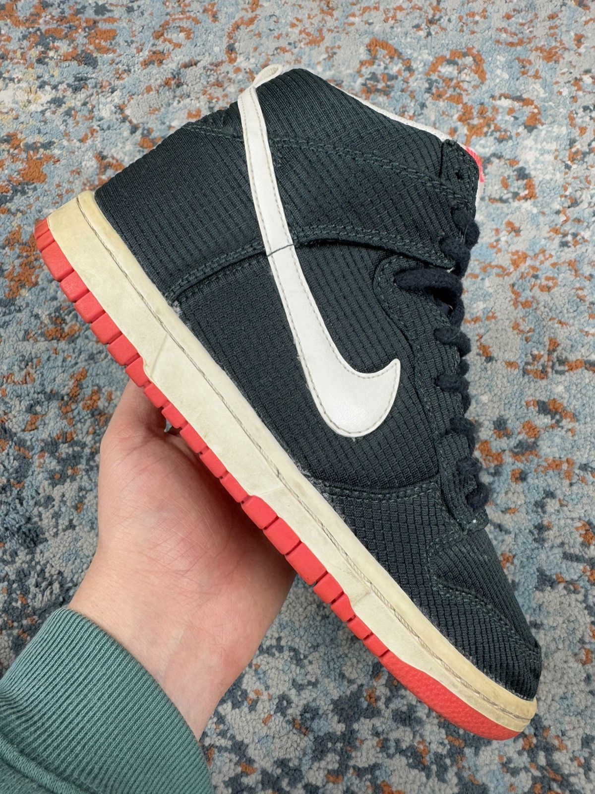 Nike × Vintage Vintage 00s Nike dunk high corduroy waffle knit style Size US 7 / IT 37 - 3 Thumbnail