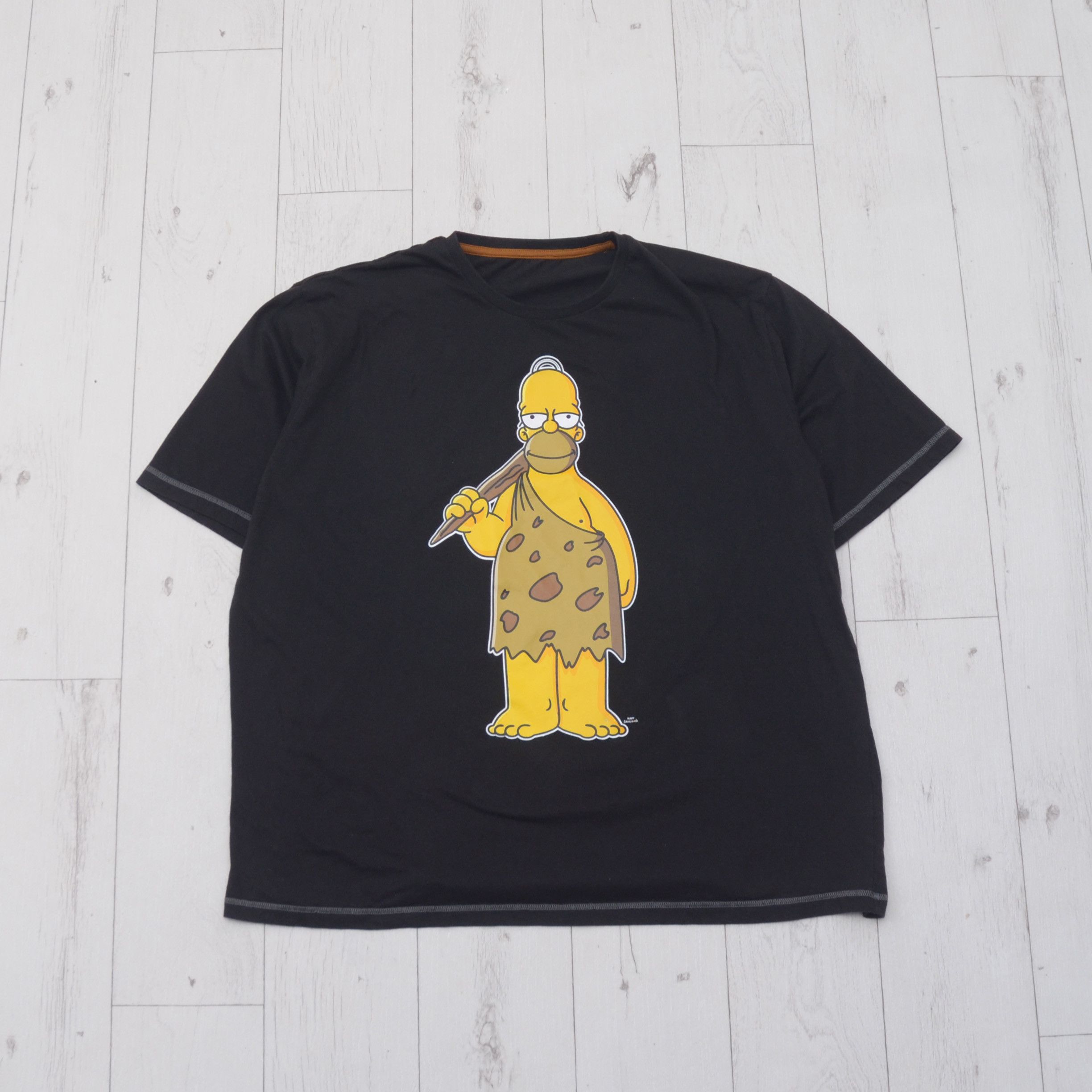 The Simpsons × Vintage Vintage Homer SIMPSONS Flintstones Caveman funny Tee 2009 Size US XL / EU 56 / 4 - 1 Thumbnail