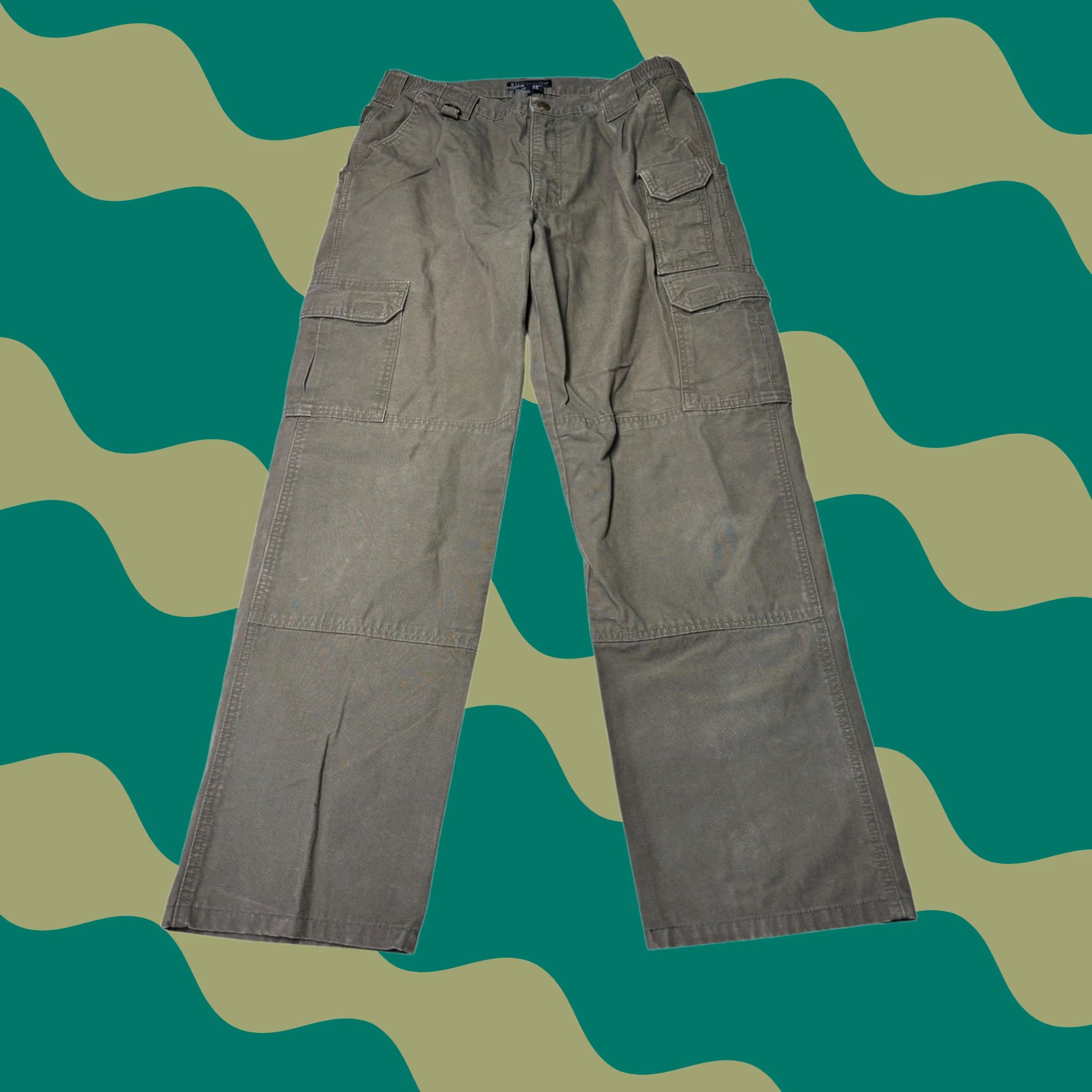 Vintage 5.11® Men's Regular Fit Cotton Canvas Cargo Pant Brown 74251 Size 34x30 Cargo Pants Men Brown 74251 Regular Fit Workwear Casual 34x30 Size US 34 / EU 50 - 1 Thumbnail