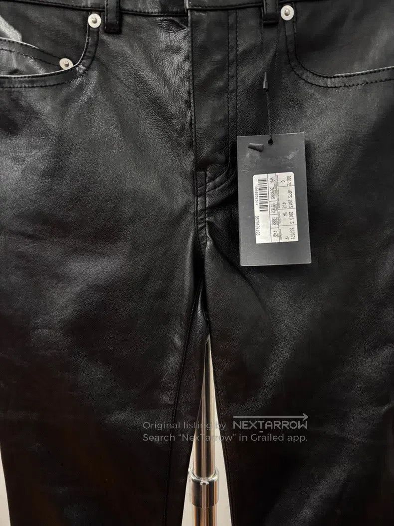 Saint Laurent Paris Saint Laurent Paris Black Leather Pants Size 39" - 2 Thumbnail