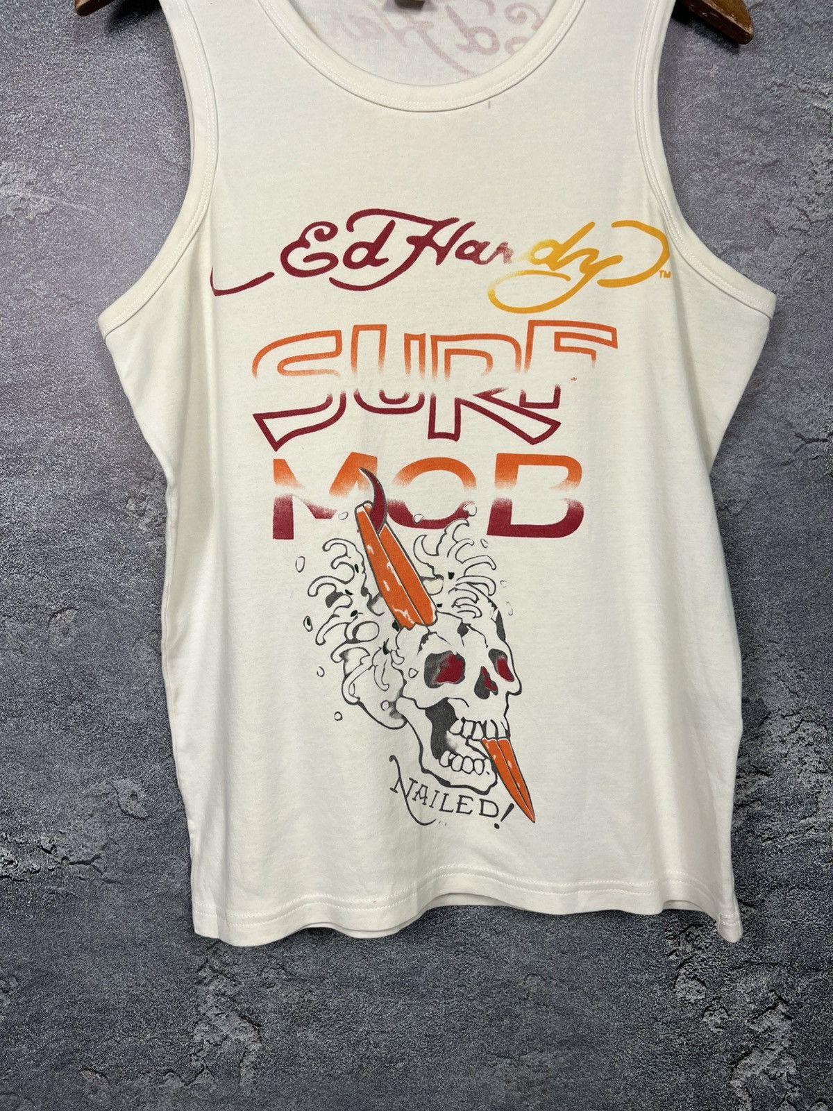 Ed Hardy Vintage Ed Hardy Surf Mob Tank Top Sleeves Tee Size US XL / EU 56 / 4 - 3 Thumbnail