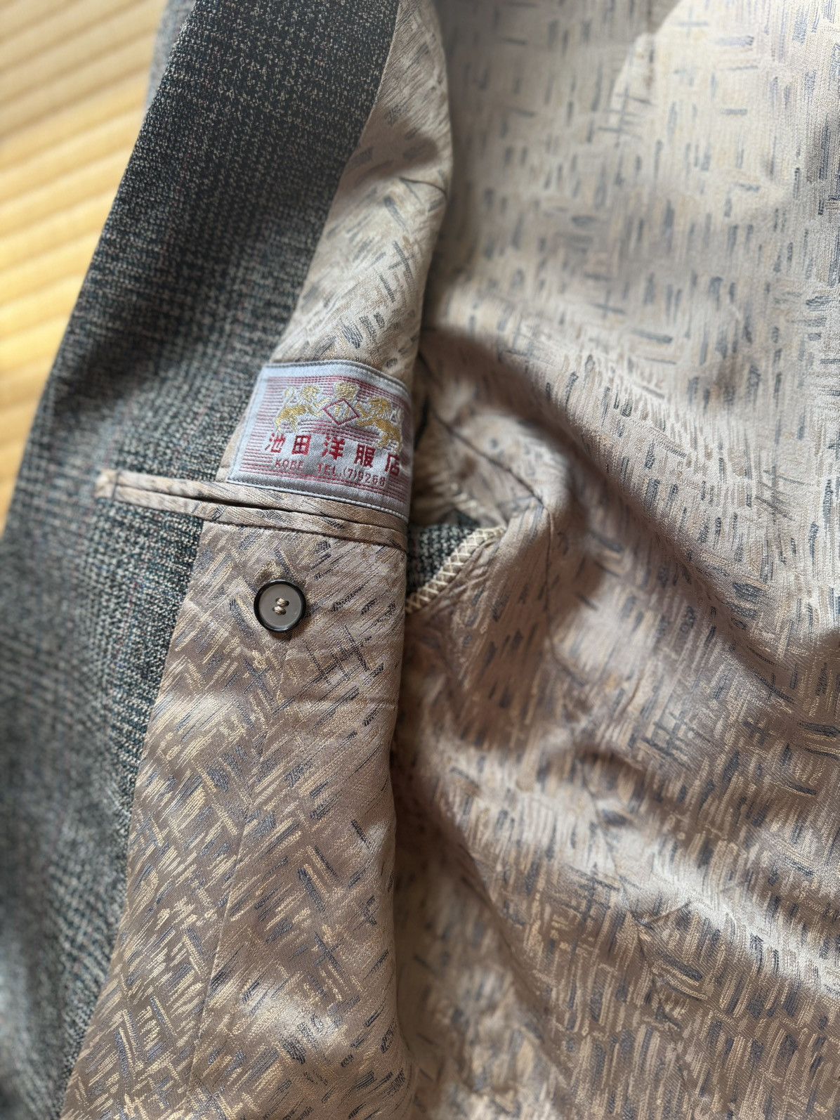 Other Vintage Japanese Serge Sports Jacket Kobe Blue Grey Check Size US L / EU 52-54 / 3 - 9 Thumbnail