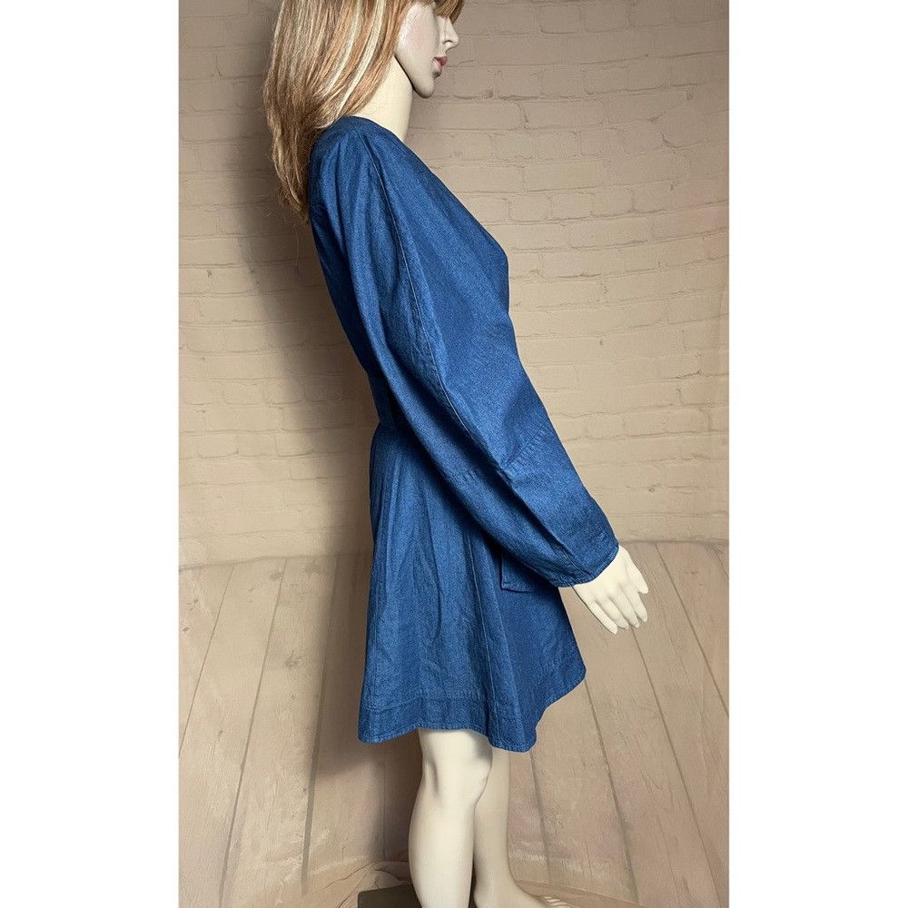Free People NWT New $148 Free People Karmen Denim Puff Sleeve Dress Siz Size S / US 4 / IT 40 - 4 Thumbnail