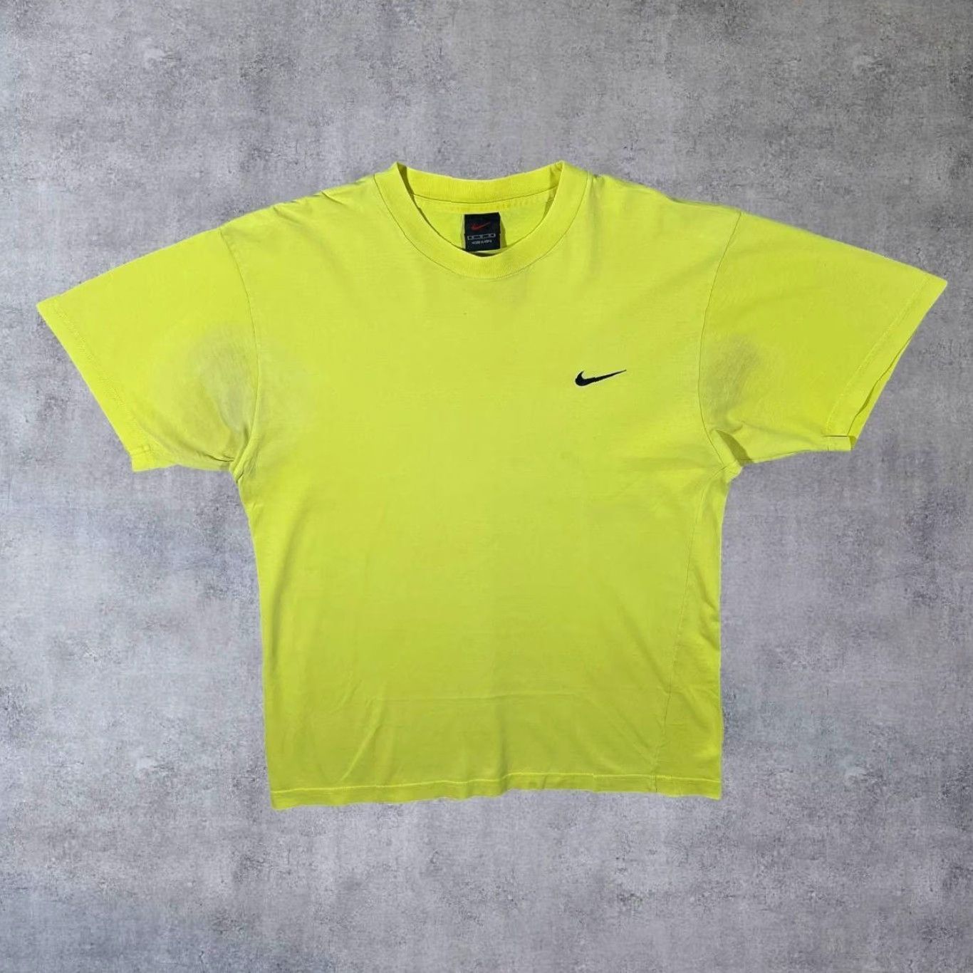 Nike VINTAGE Nike Black Label Embroidered Mini Swoosh Logo Yellow Cotton T-Shirt M Men Short Sleeve Round Neck Vintage 90s #9403 Size US M / EU 48-50 / 2 - 2 Thumbnail