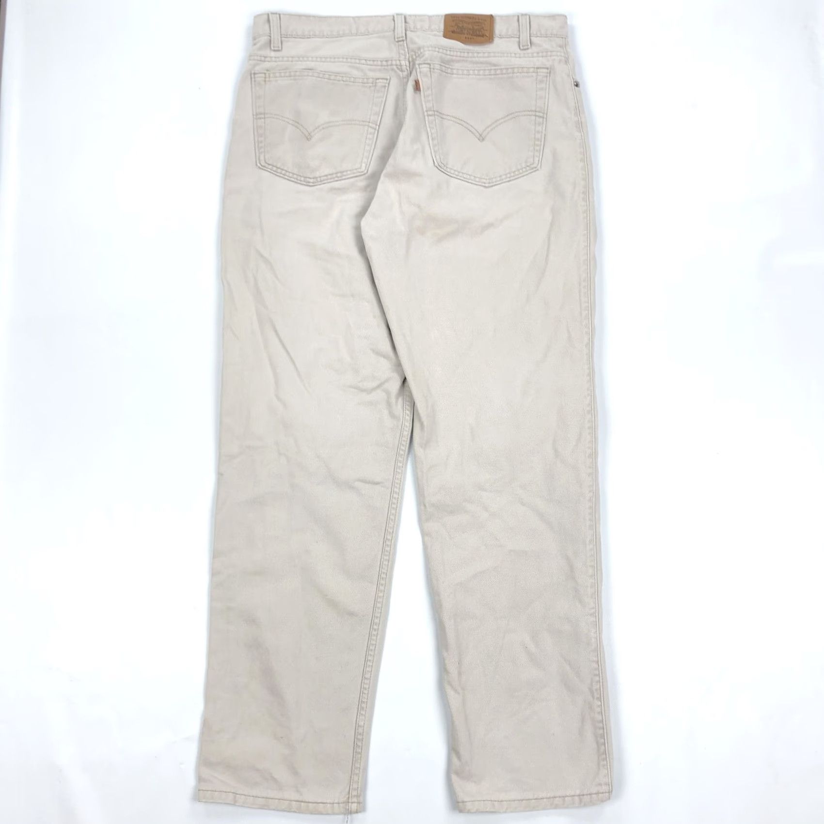 Levi's Levi's 540 Relaxed Fit Men's Jeans 38x32 Beige Tan Khaki Vintage 90s Levi's Signature 5-Pocket Denim Straight Jeans Mens Size US 38 / EU 54 - 3 Thumbnail