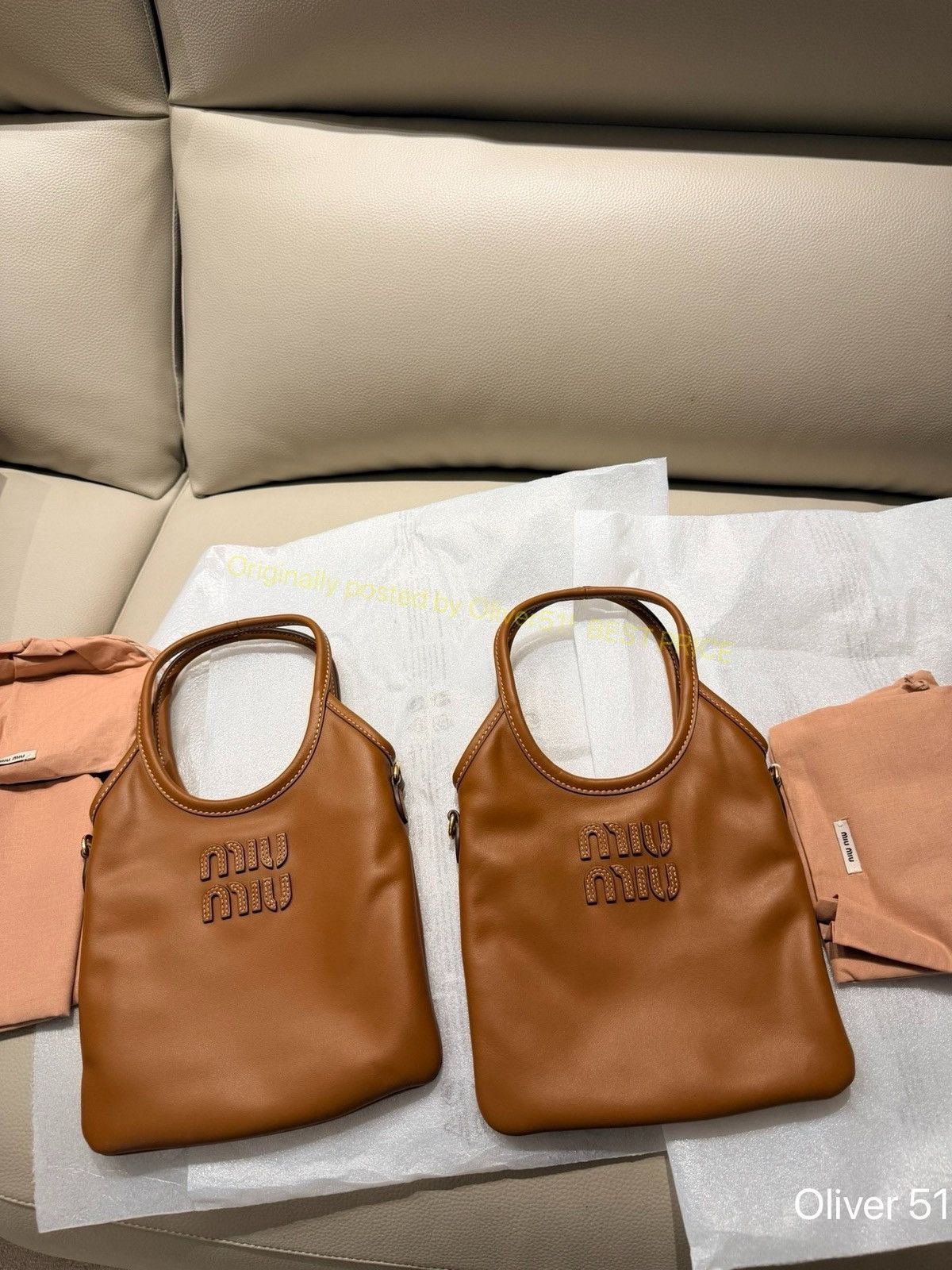 Miu Miu Miu Miu Ivy Mini Tote Bag LLLL22/2609 Size ONE SIZE - 2 Thumbnail