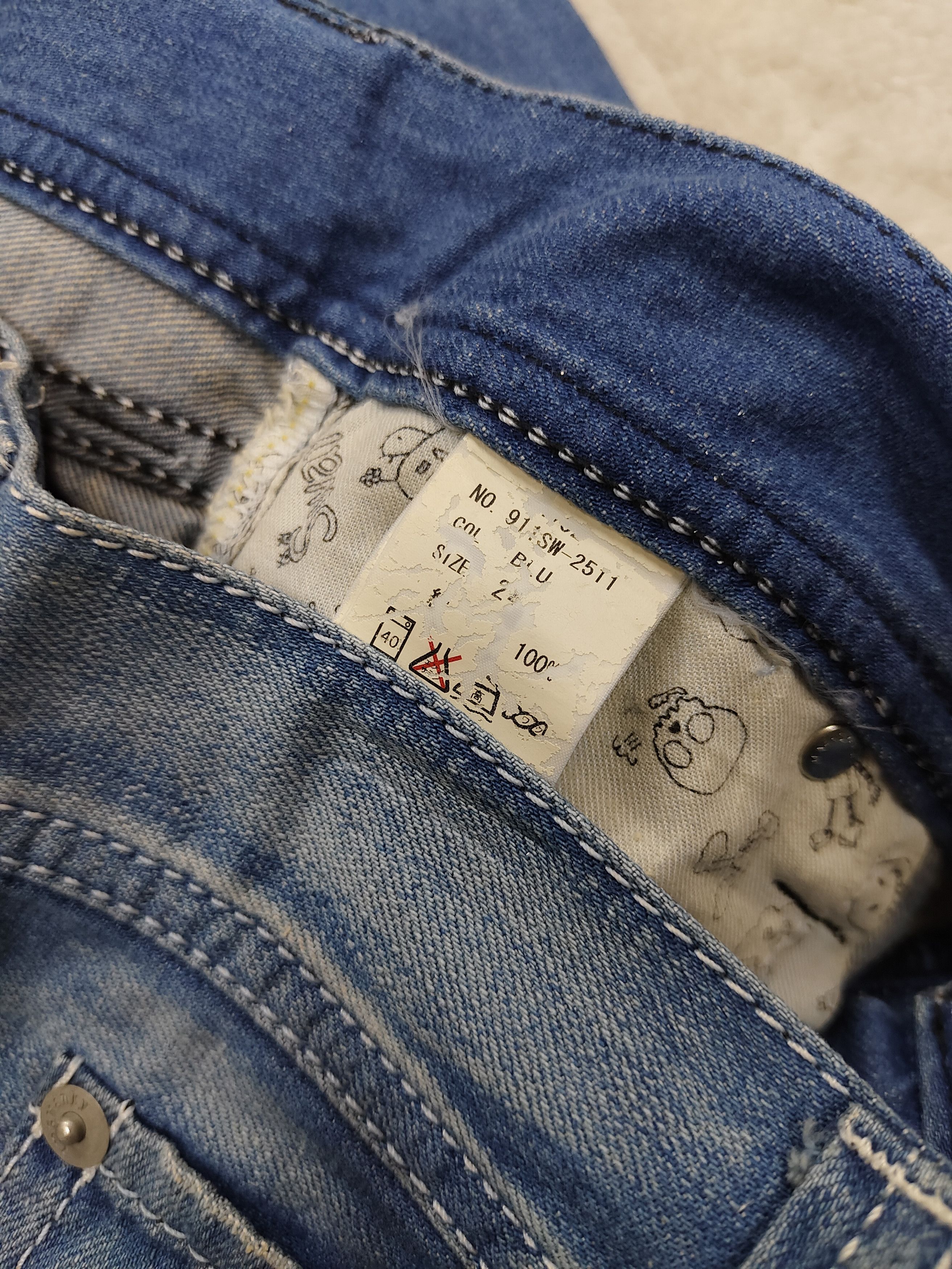 Japanese Brand SICK🇯🇵 Swanky 🇯🇵 Ripped Curve Jeans Size 30" / US 8 / IT 44 - 7 Thumbnail