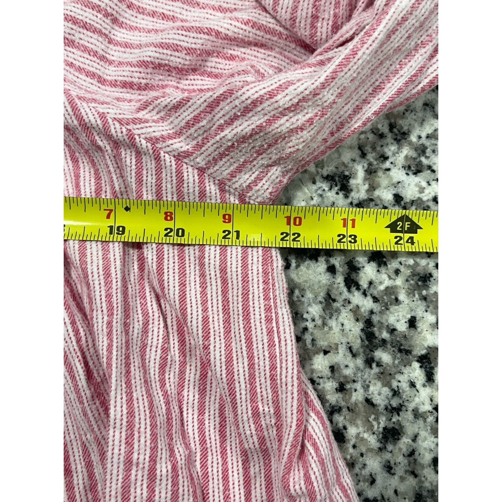 Vintage Eileen West Women’s Nightgown Size M Pink White Striped Modest Cottage Long Size ONE SIZE - 5 Thumbnail