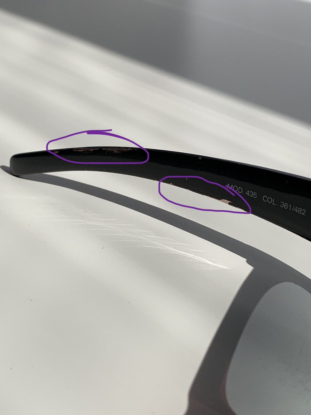 Versace Versace Oval Purple Sunglasses MOD. 435 Size ONE SIZE - 11 Thumbnail