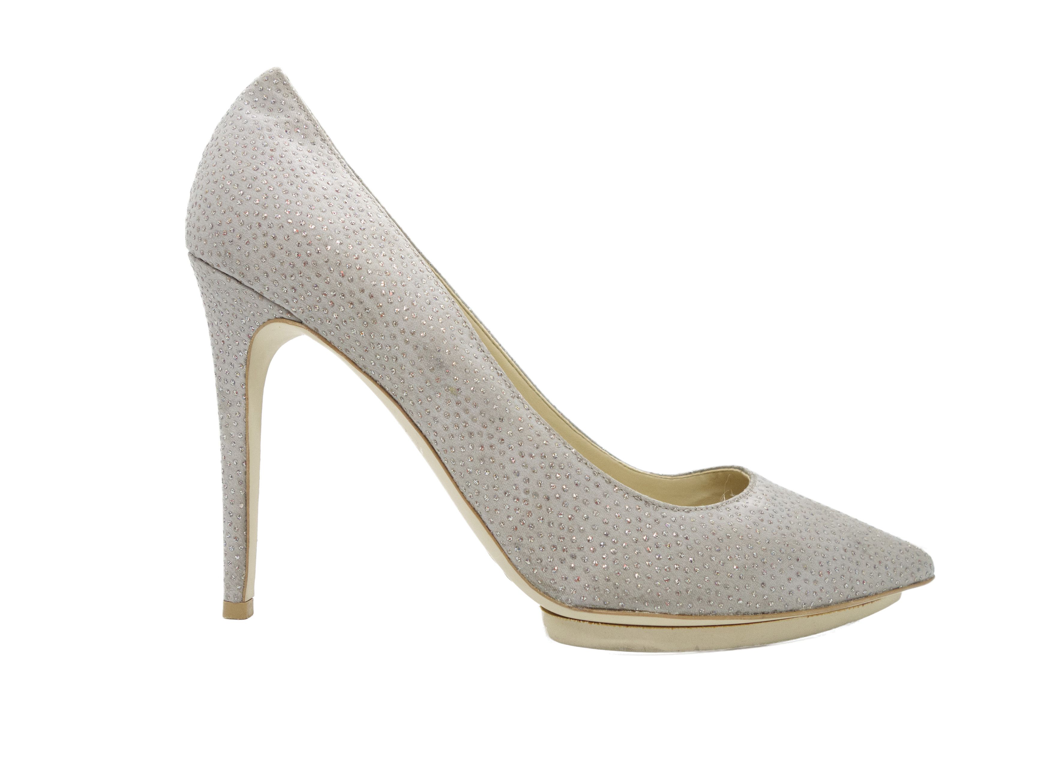 Stella McCartney Satin Glitter Accent Platform Pumps Pointed Toe Size US 9 / IT 39 - 2 Thumbnail