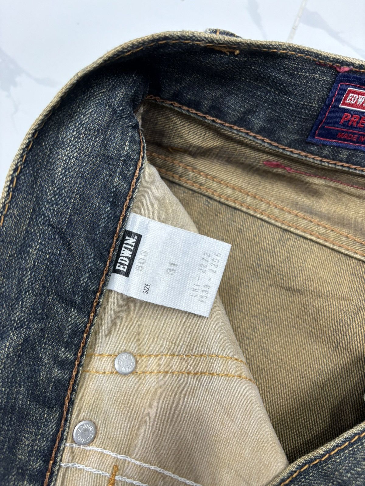 Edwin EDWIN 503 RUSTY MUD WASH DISTRESS DENIM JEANS Size US 32 / EU 48 - 11 Thumbnail