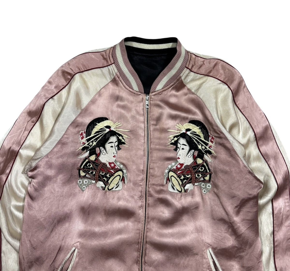 Toyo Enterprises Vtg🔥A Riot Of Colours Souvenier Sukajan Geisha Cult Japan Size US L / EU 52-54 / 3 - 5 Thumbnail