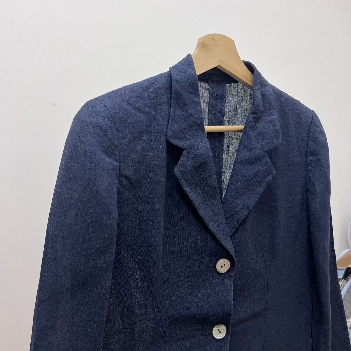 Burberry Vintage Burberry Indigo Hemp Blazer Jacket Stylish Size US S / EU 44-46 / 1 - 2 Thumbnail