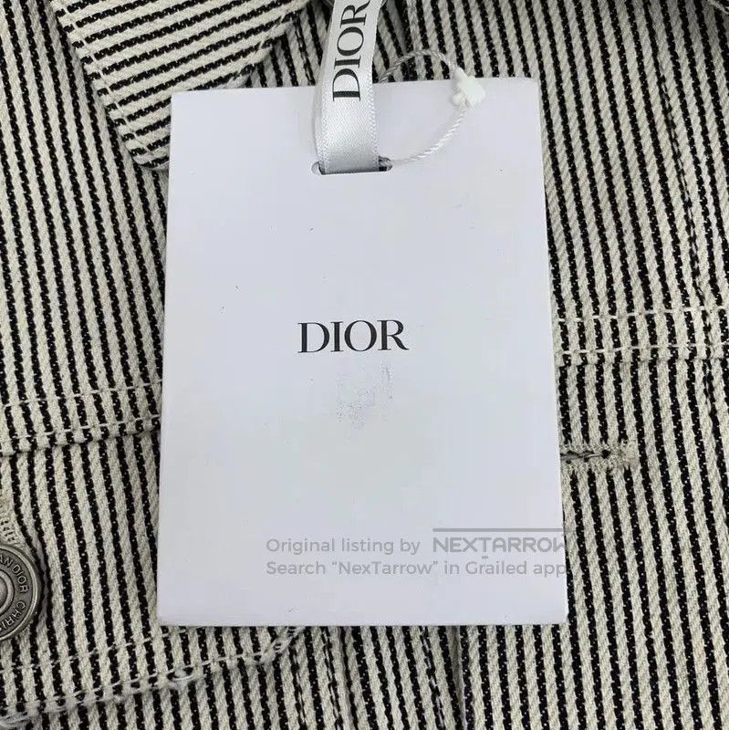 Dior Dior Women's Striped Cotton Jacket in Size S . Size S / US 4 / IT 40 - 8 Thumbnail