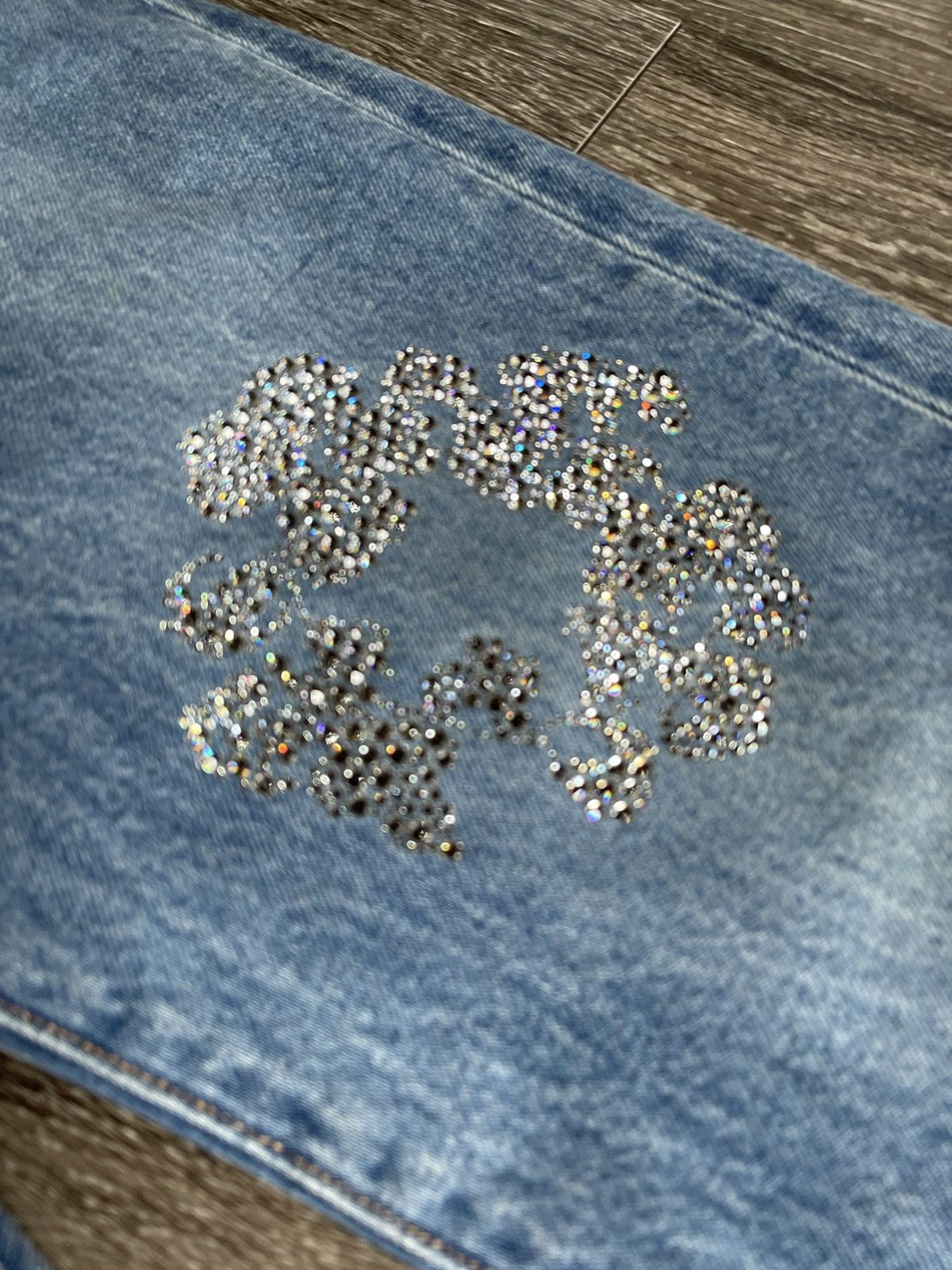 DENIM TEARS Denim Tears Bust Down Crystal Light Blue Denim Jeans Size US 30 / EU 46 - 2 Thumbnail
