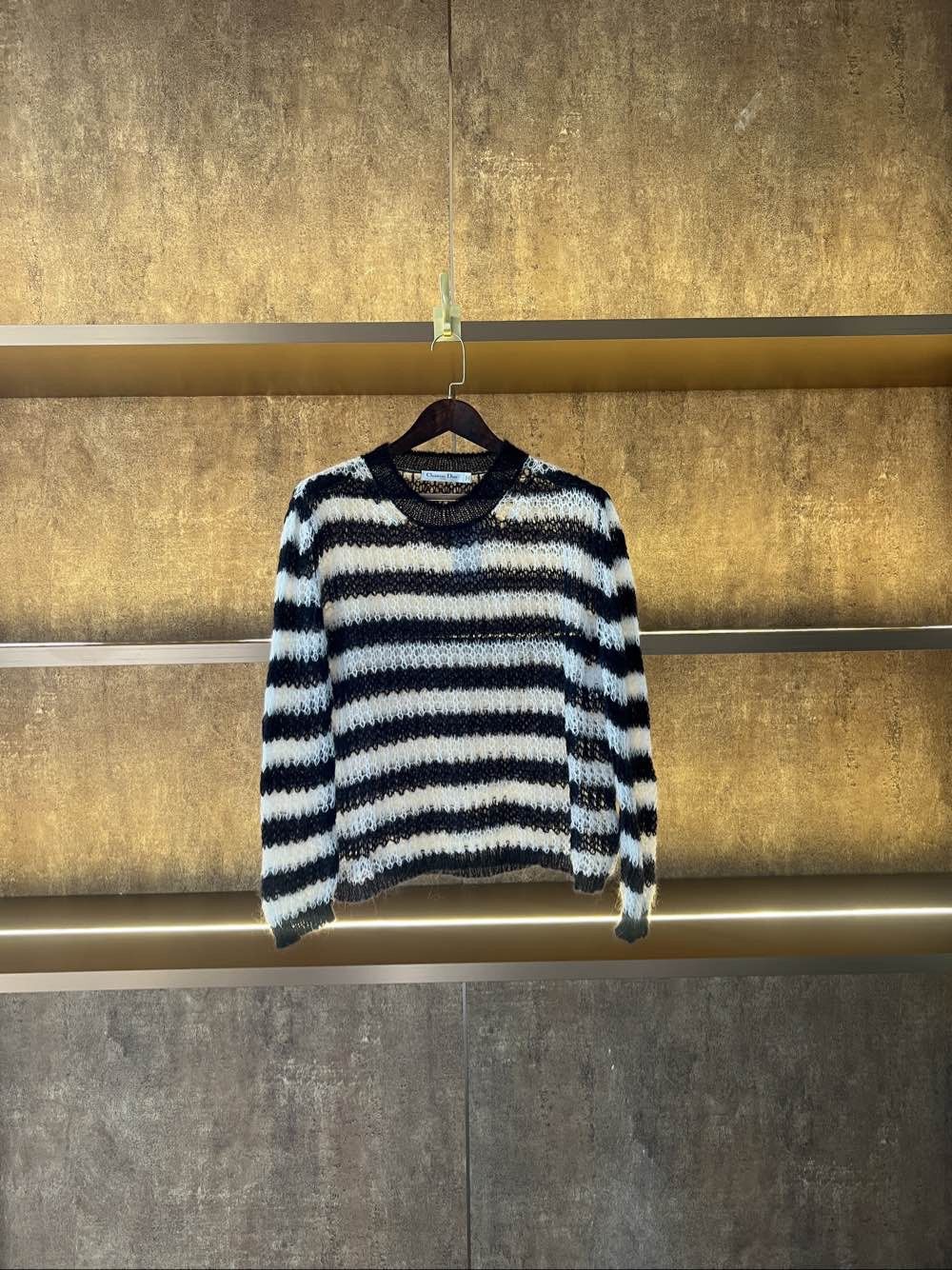 Dior Dior Striped Mohair Knit Sweater Size FR 38 Size S / US 4 / IT 40 - 1 Thumbnail