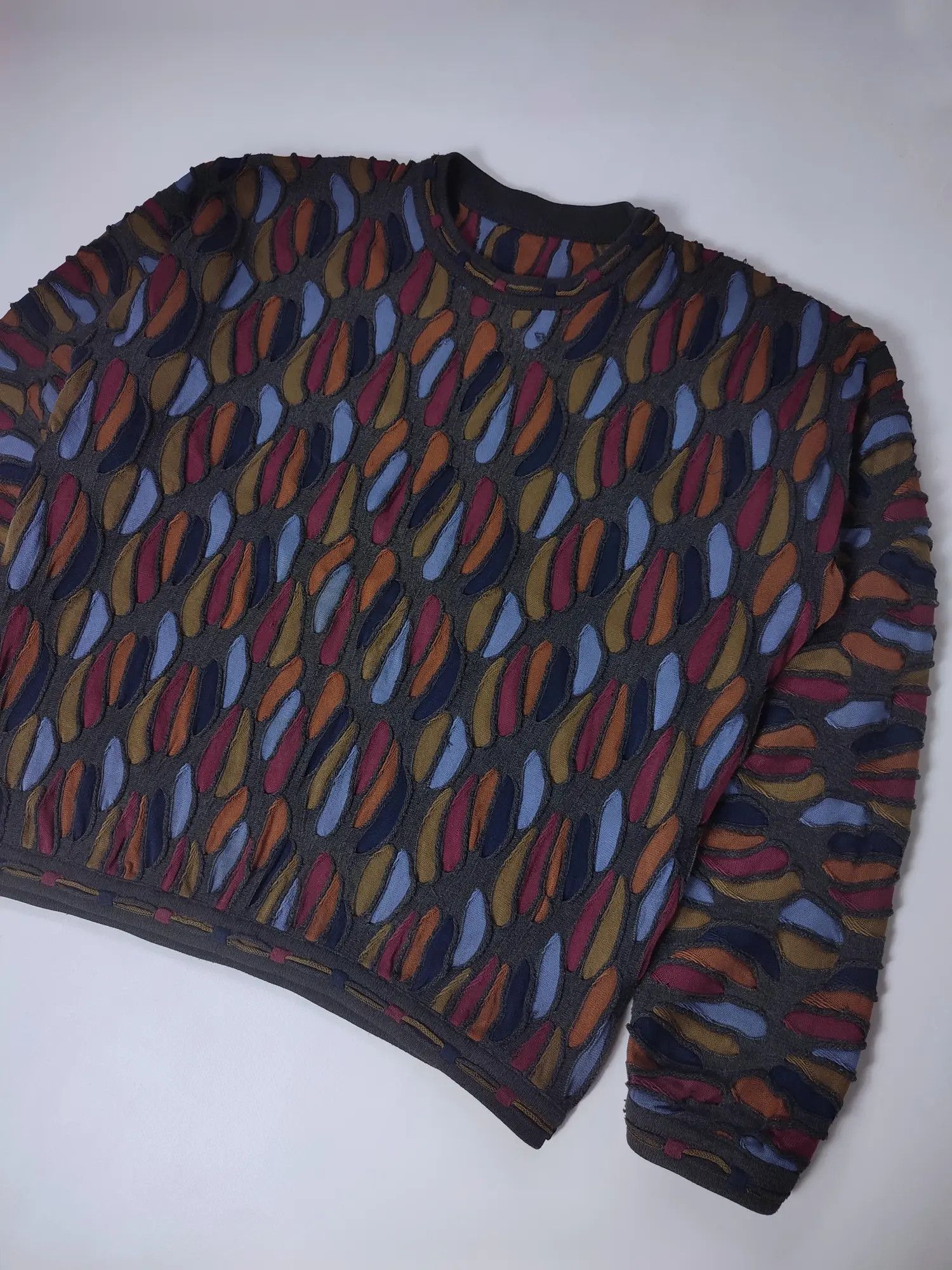 Coogi × Tundra Canada × Vintage Vintage 90’s Tundra Knit Rainbow boxy distressed Sweater Size US M / EU 48-50 / 2 - 5 Thumbnail