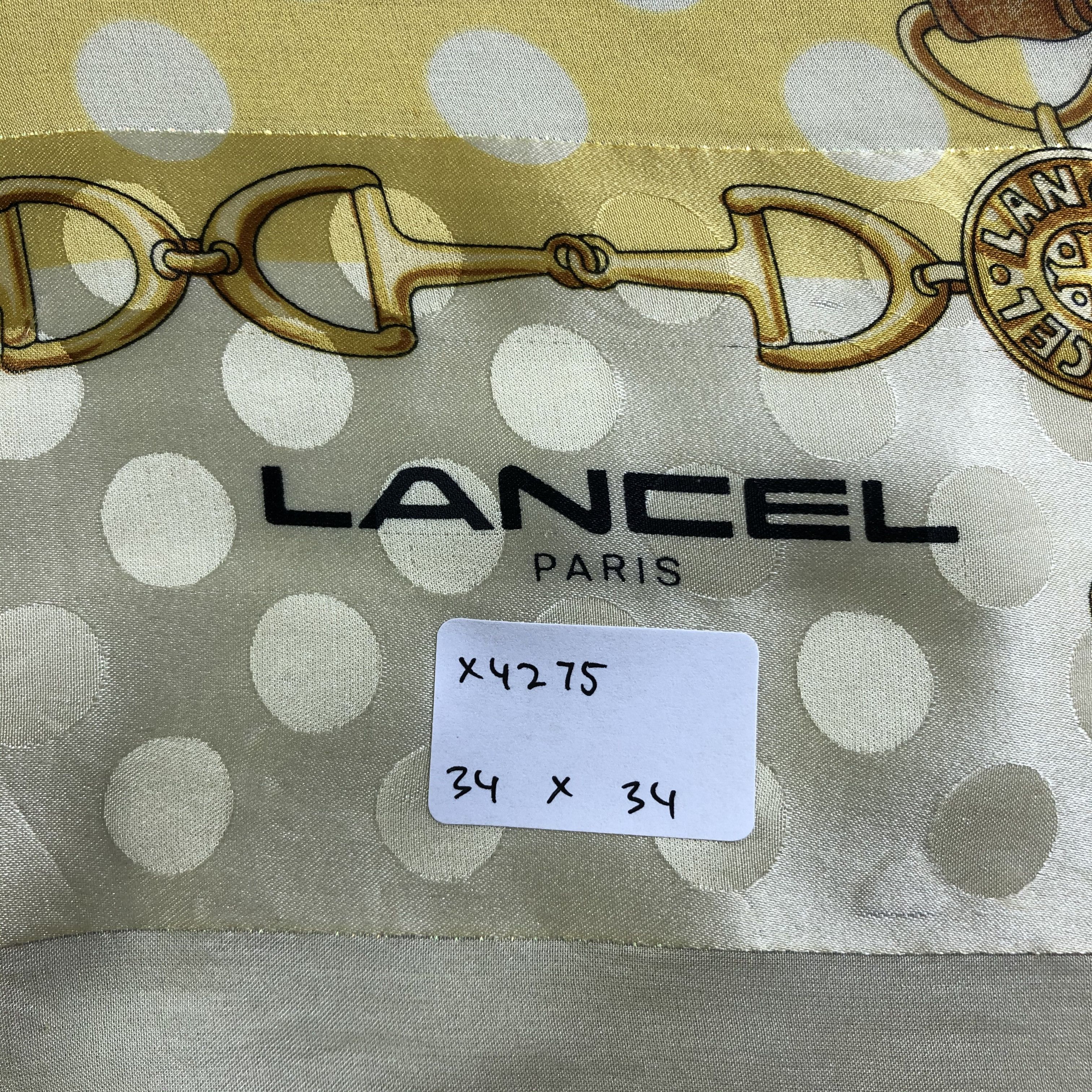 Lancel × Vintage Vintage Lancel Silk Scarf Size ONE SIZE - 5 Thumbnail
