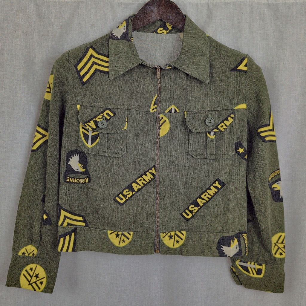 Vintage Vintage handmade Army Airborne ZIp Up Canvas jacket Size XS / US 0-2 / IT 36-38 - 8 Thumbnail